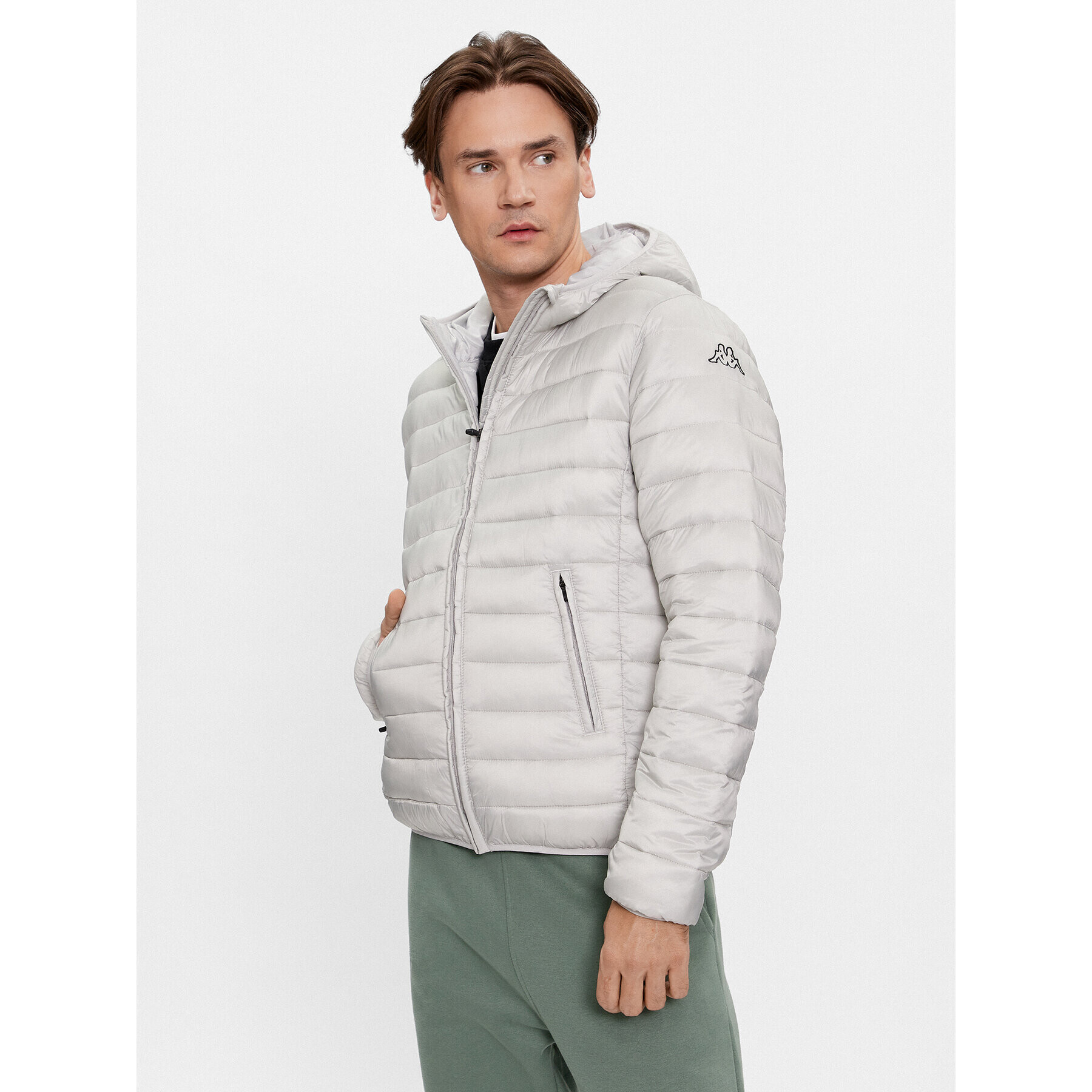 Kappa Пухено яке Astro 303ZLN0 Сив Regular Fit - Pepit.bg