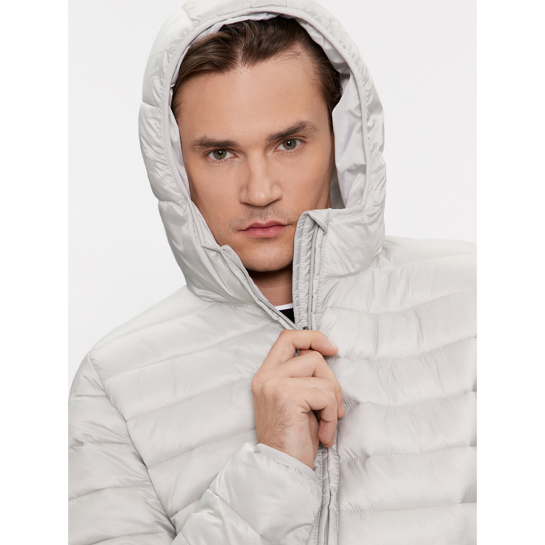 Kappa Пухено яке Astro 303ZLN0 Сив Regular Fit - Pepit.bg