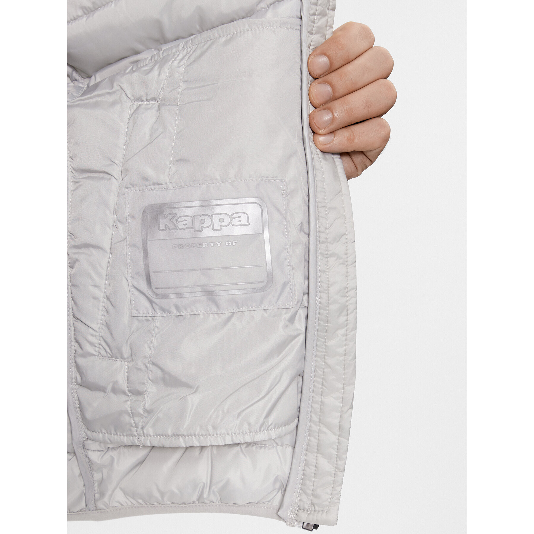 Kappa Пухено яке Astro 303ZLN0 Сив Regular Fit - Pepit.bg