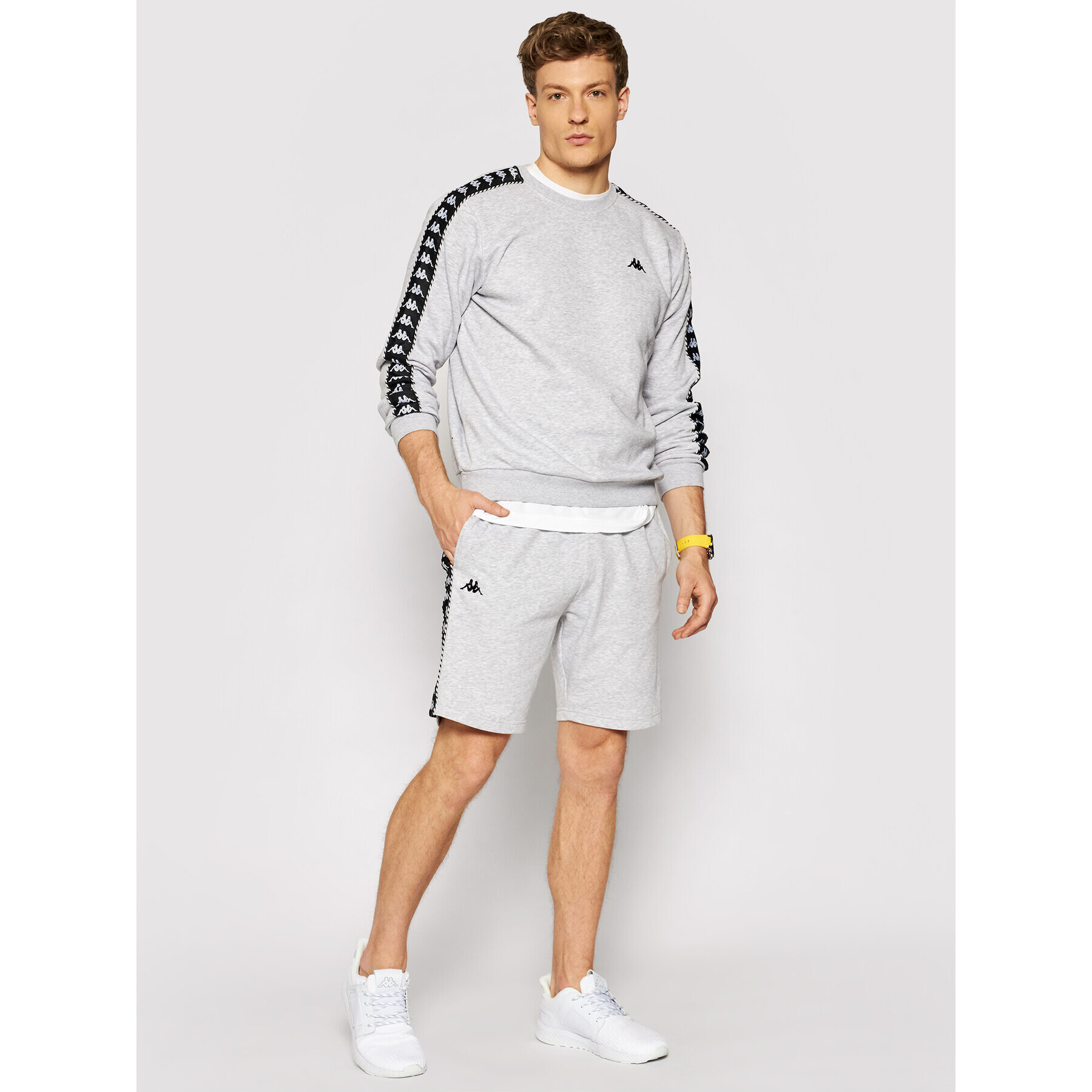 Kappa Спортни шорти 309013 Сив Regular Fit - Pepit.bg