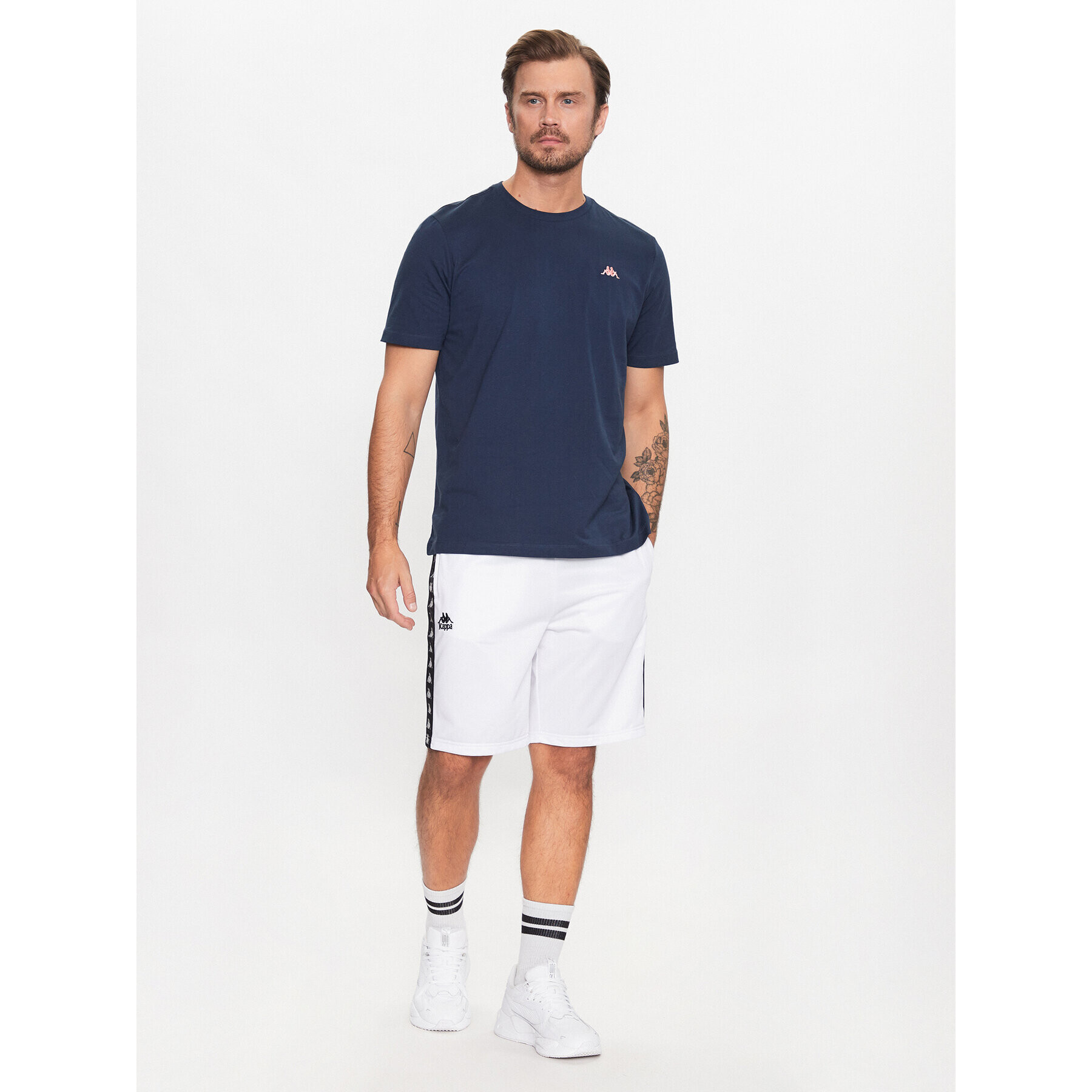 Kappa Спортни шорти 313019 Бял Regular Fit - Pepit.bg