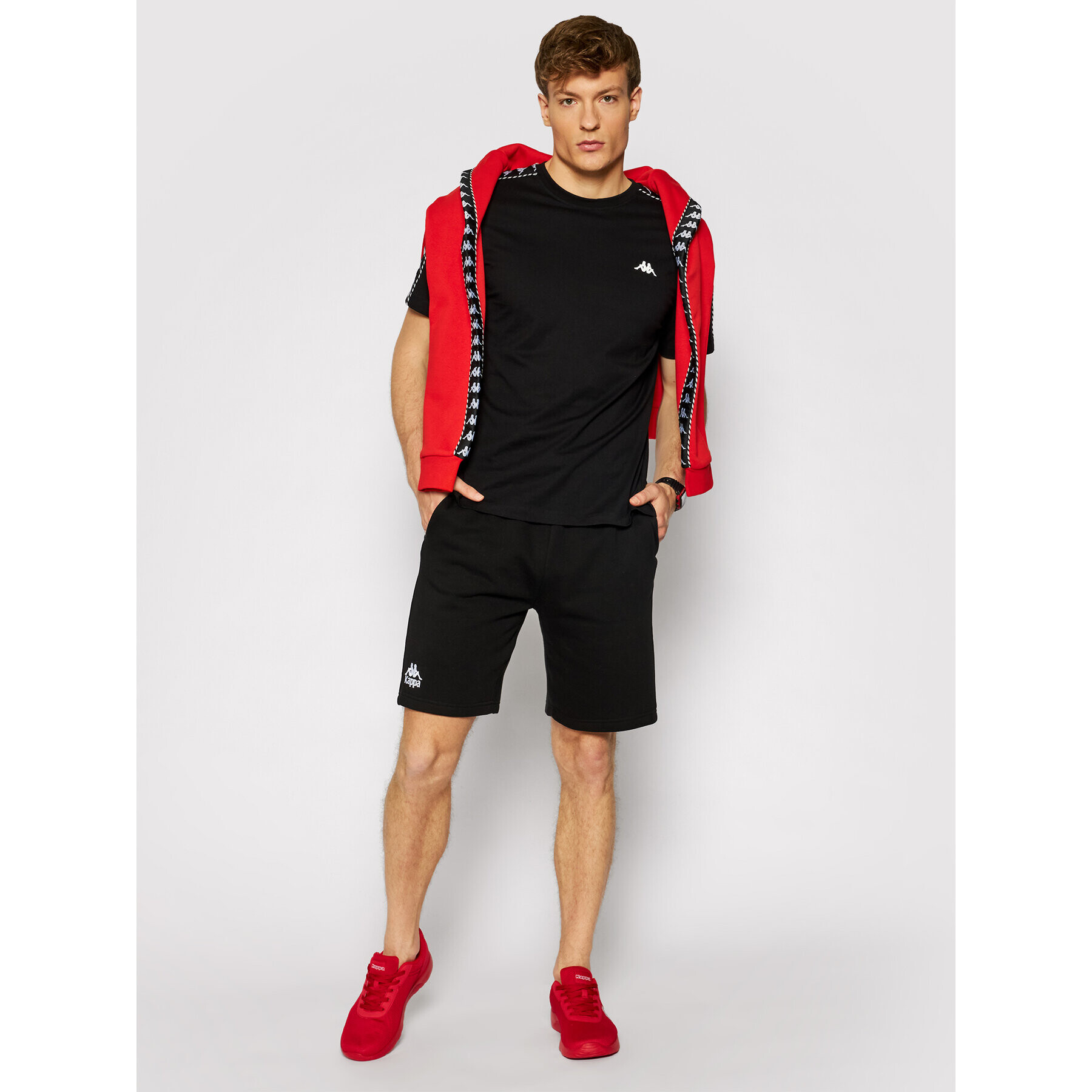 Kappa Спортни шорти 705423 Черен Regular Fit - Pepit.bg