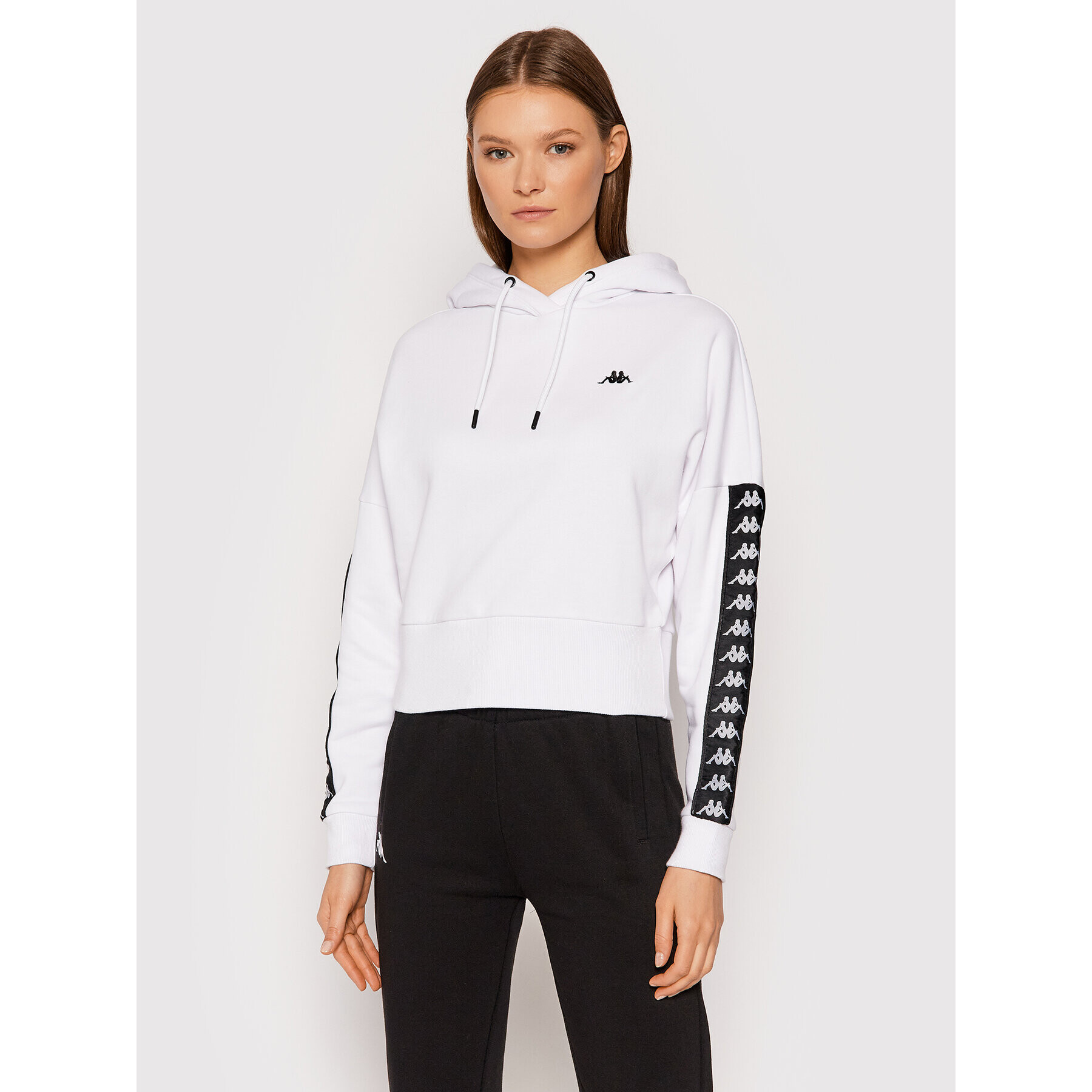 Kappa Суитшърт 310022 Бял Relaxed Fit - Pepit.bg