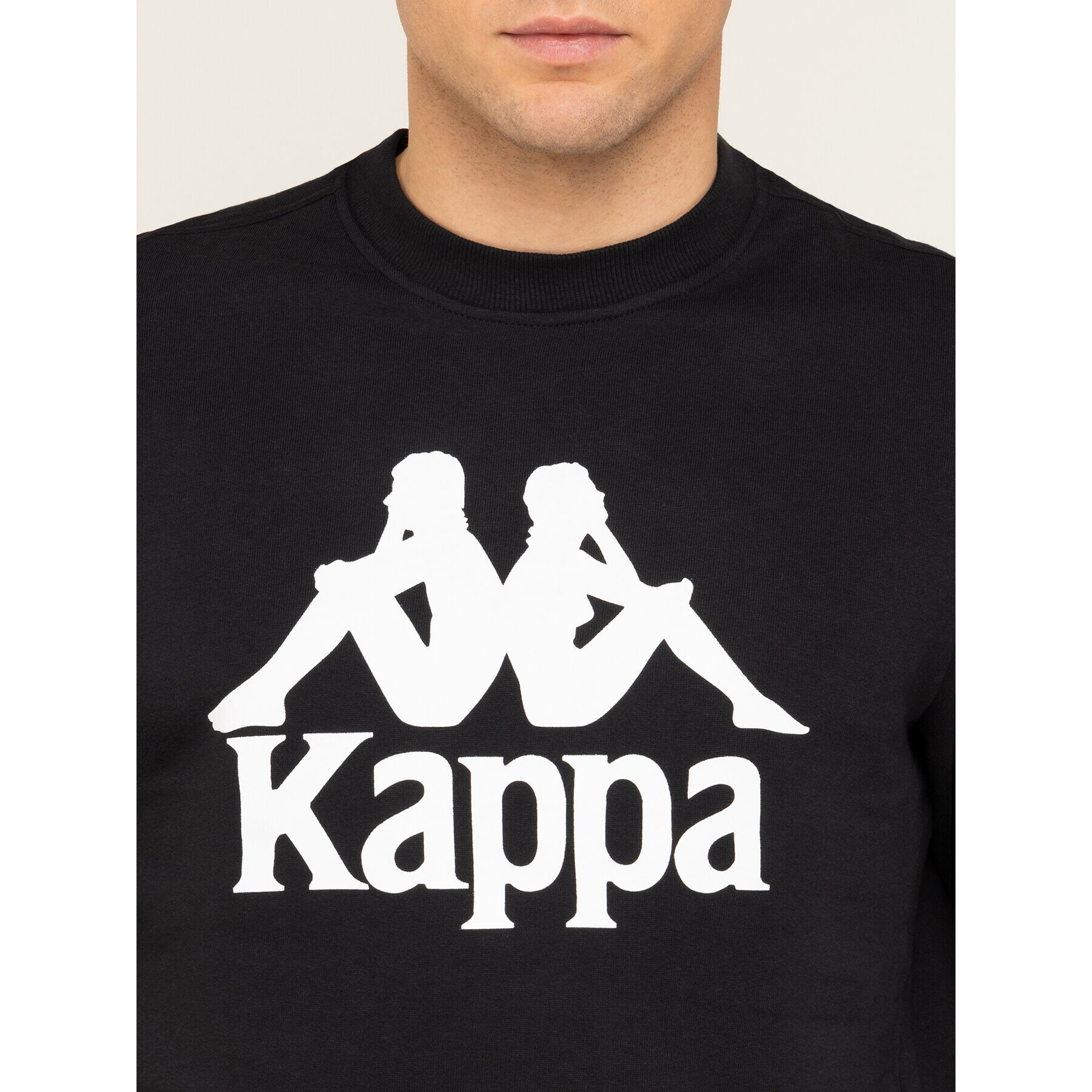 Kappa Суитшърт 703797 Черен Regular Fit - Pepit.bg