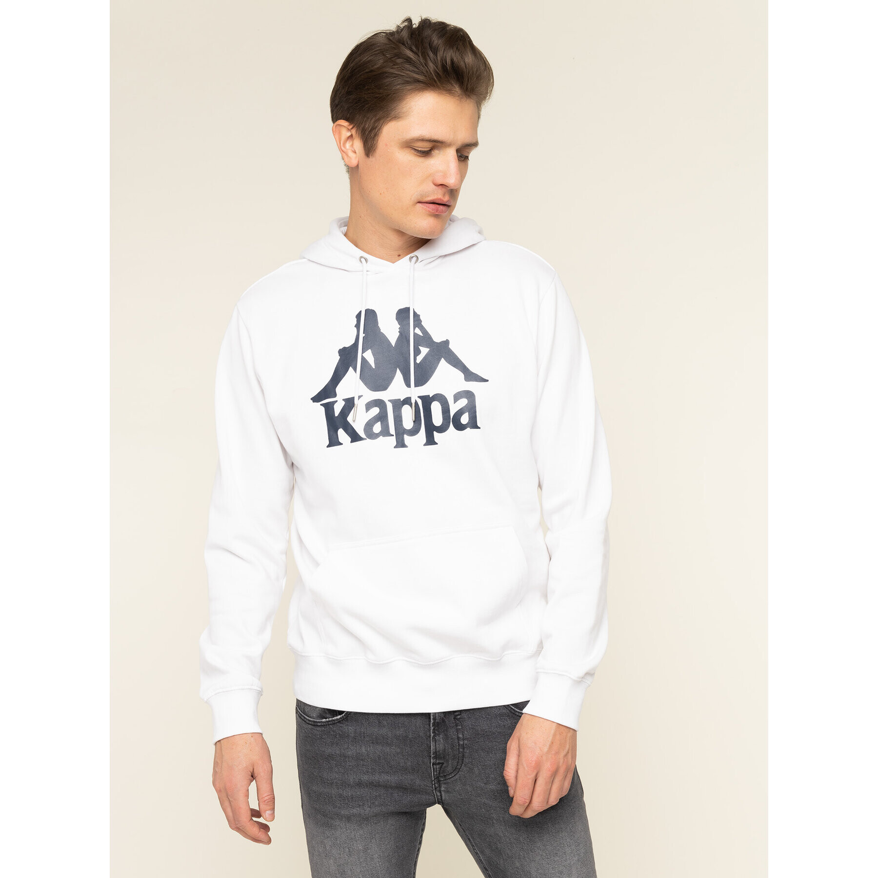 Kappa Суитшърт 705322 Бял Regular Fit - Pepit.bg