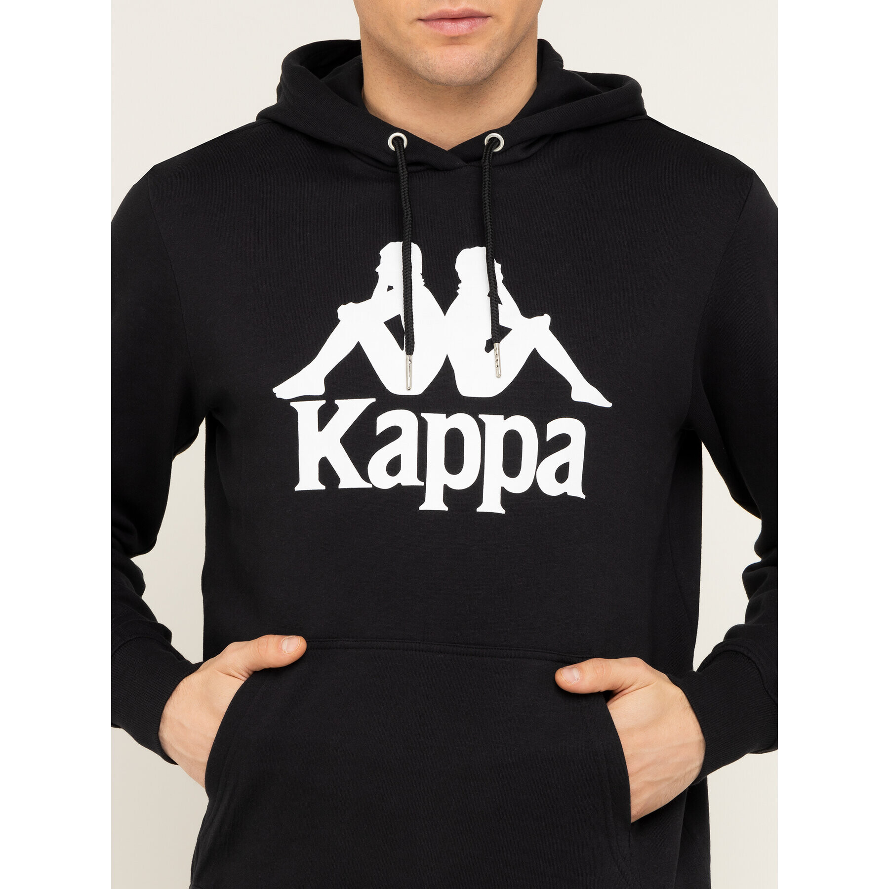 Kappa Суитшърт 705322 Черен Regular Fit - Pepit.bg