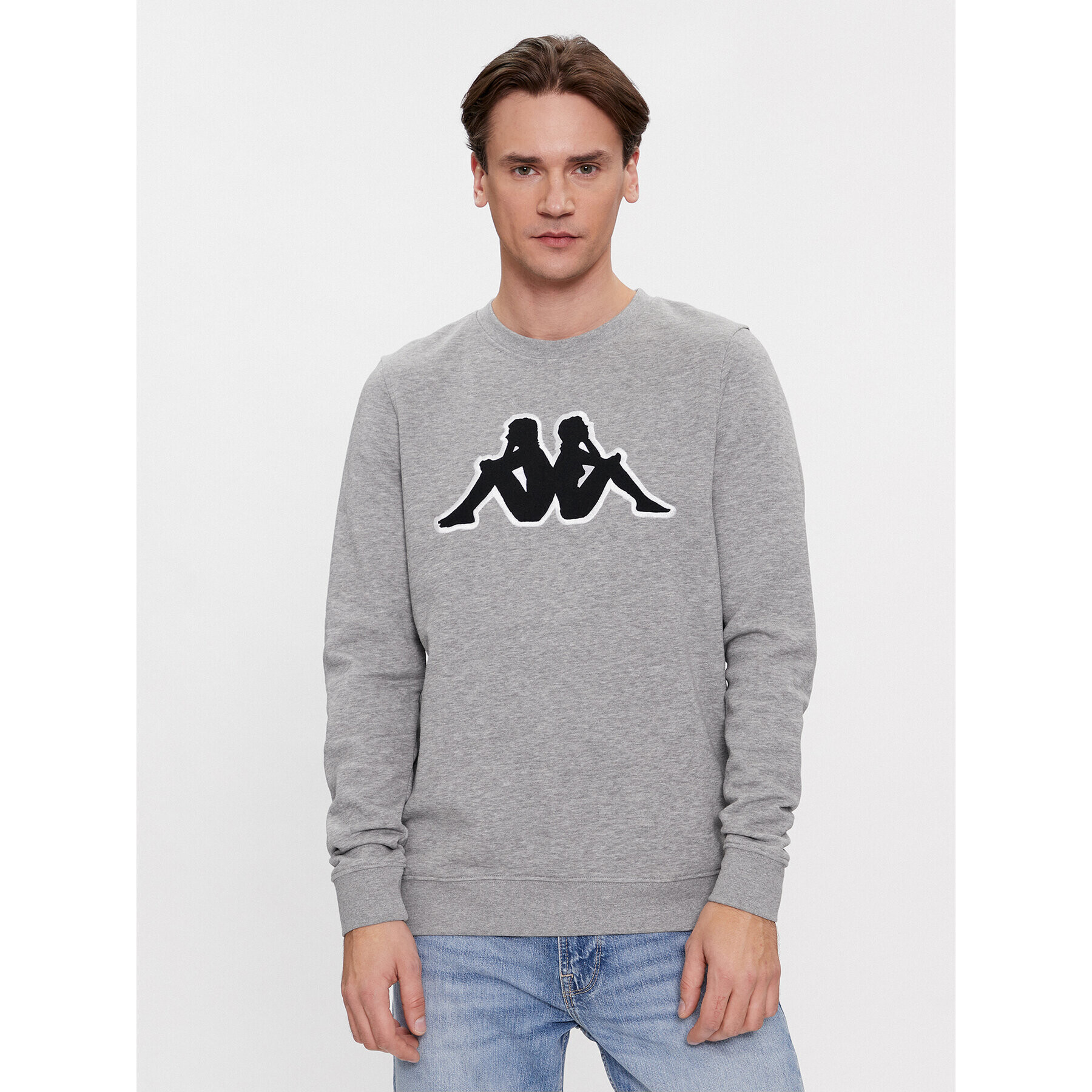 Kappa Суитшърт Airvit 3032BZ0 Сив Regular Fit - Pepit.bg