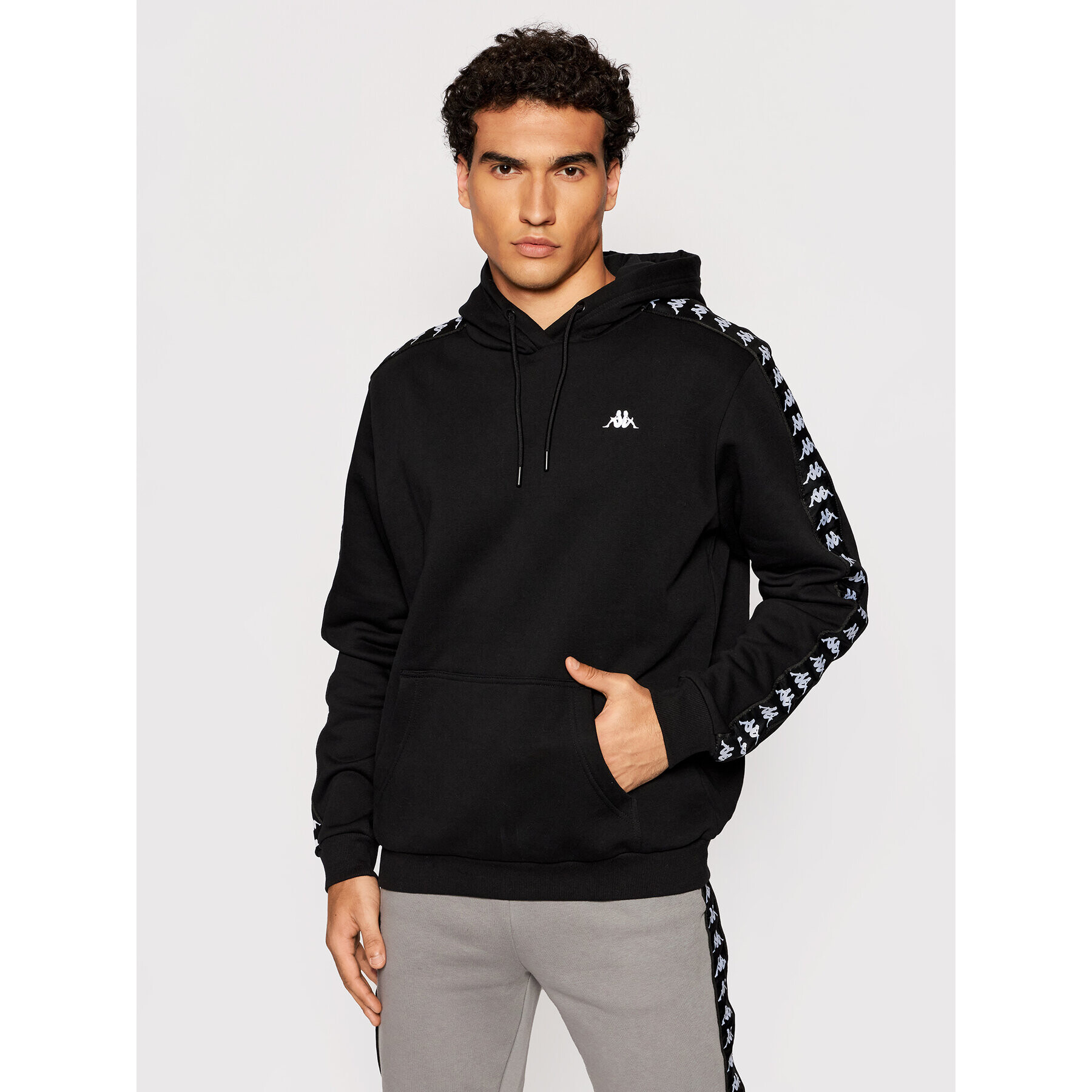 Kappa Суитшърт 310008 Черен Regular Fit - Pepit.bg