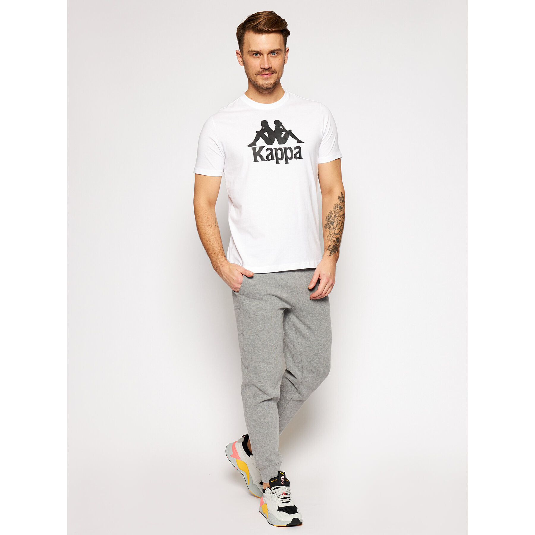 Kappa Тишърт 303910 Бял Regular Fit - Pepit.bg