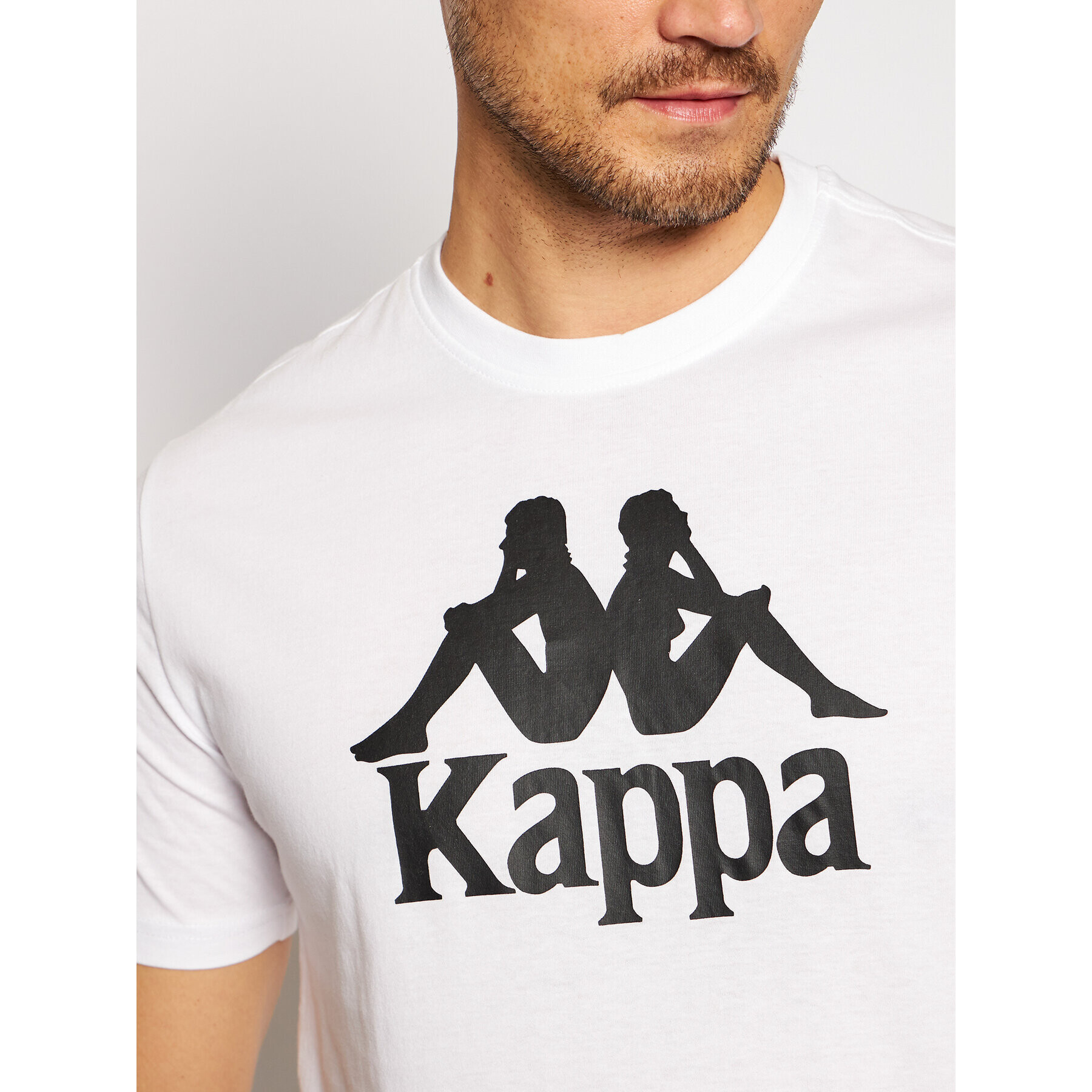 Kappa Тишърт 303910 Бял Regular Fit - Pepit.bg