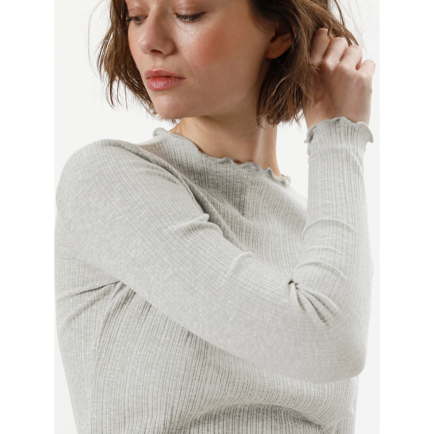 Karen by Simonsen Блуза Candace 10103316 Бял Slim Fit - Pepit.bg