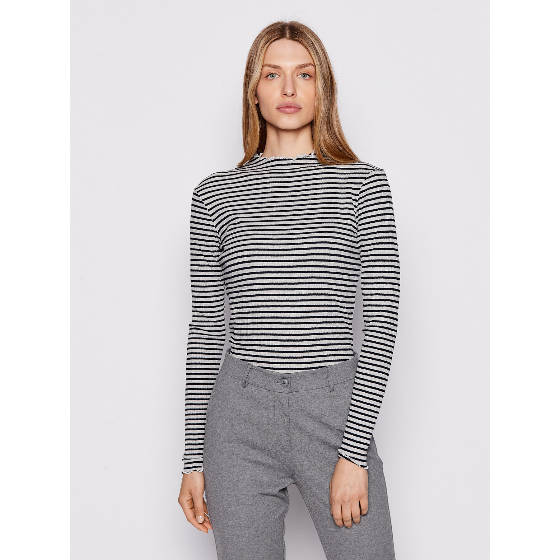 Karen by Simonsen Блуза Candace 10103632 Сив Slim Fit - Pepit.bg