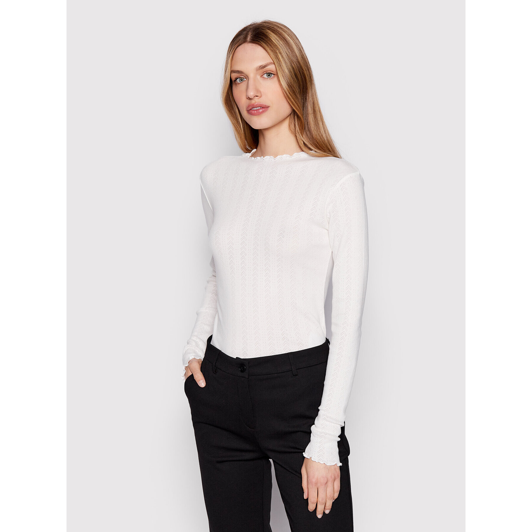 Karen by Simonsen Блуза Carry 10103837 Бял Regular Fit - Pepit.bg