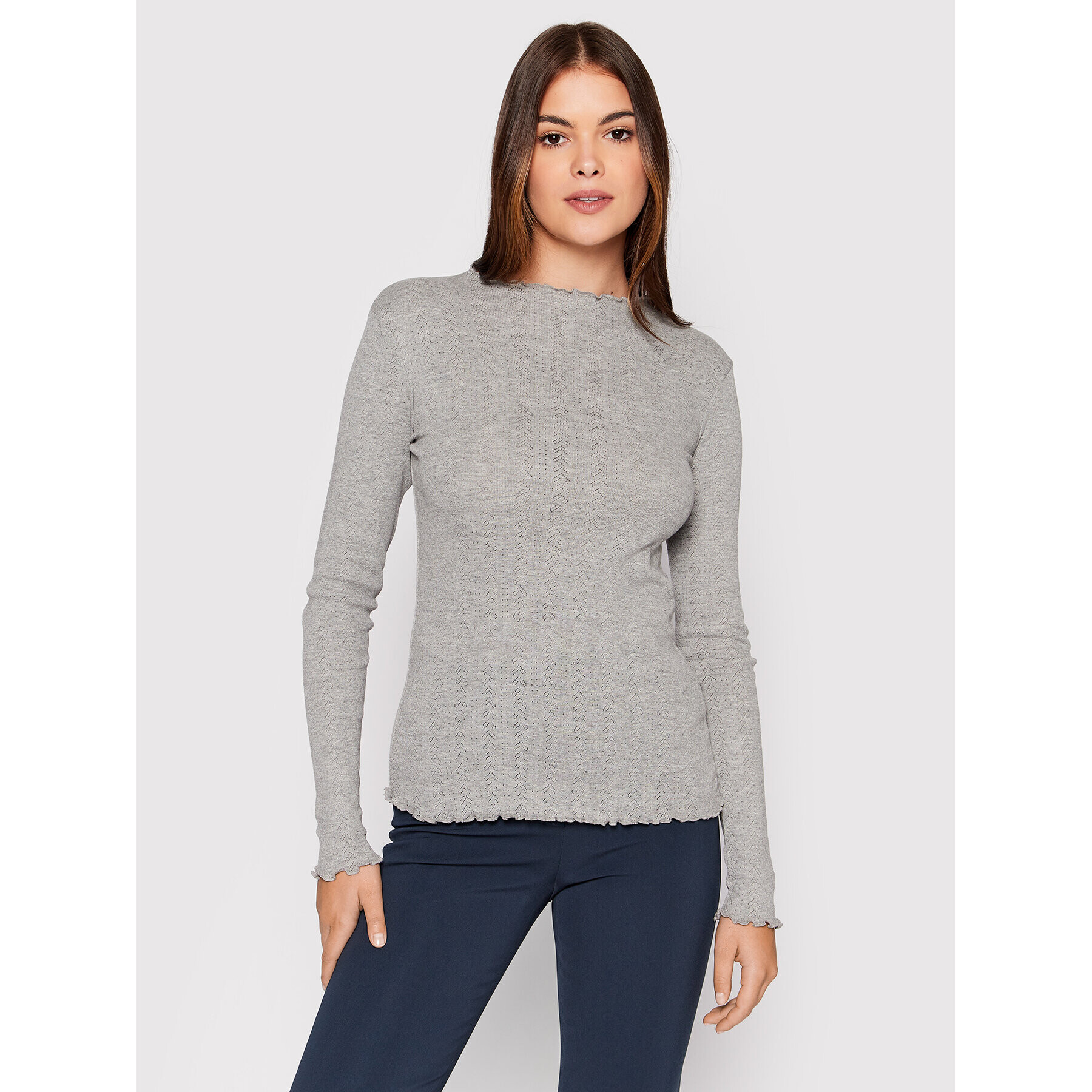 Karen by Simonsen Блуза Carry 10103837 Сив Slim Fit - Pepit.bg