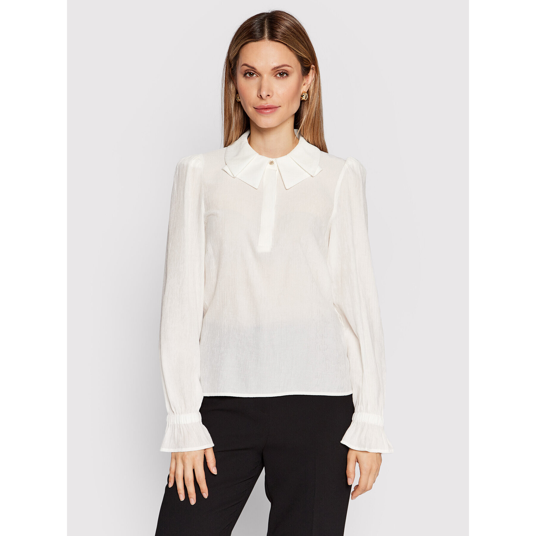 Karen by Simonsen Блуза Dencel 10103965 Бял Regular Fit - Pepit.bg