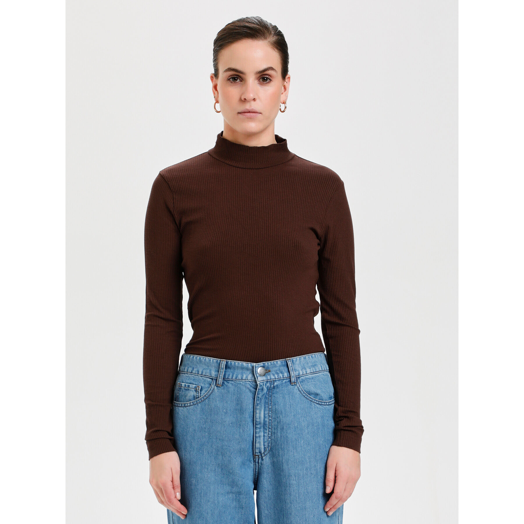 Karen by Simonsen Блуза Ezzie 10104067 Кафяв Classic Fit - Pepit.bg