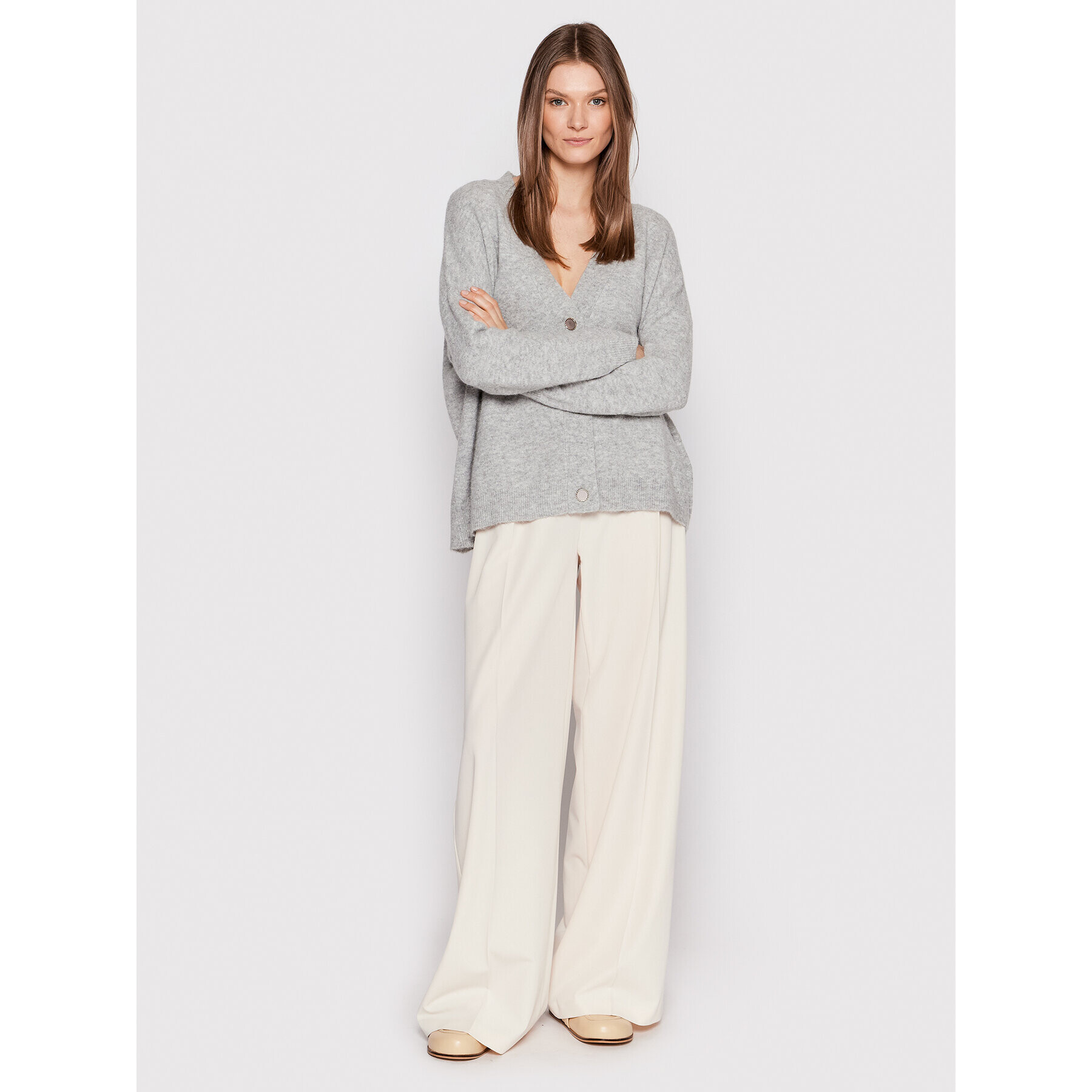 Karen by Simonsen Кардиган Nora 10103292 Сив Regular Fit - Pepit.bg