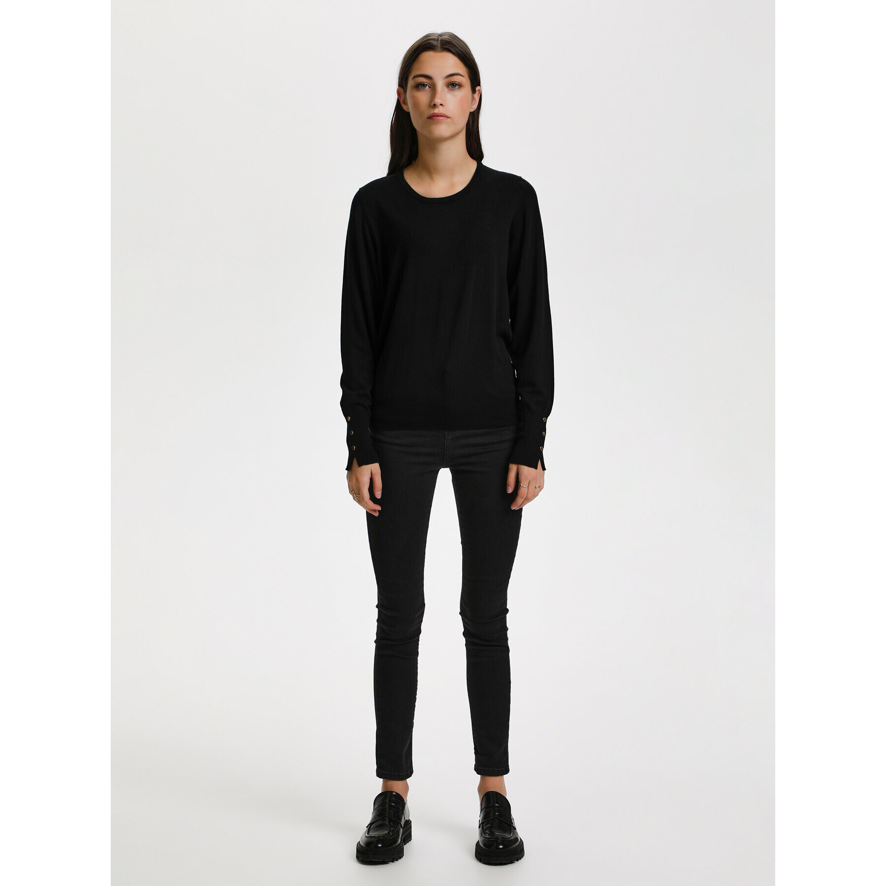 Karen by Simonsen Пуловер Nala 10103294 Черен Slim Fit - Pepit.bg