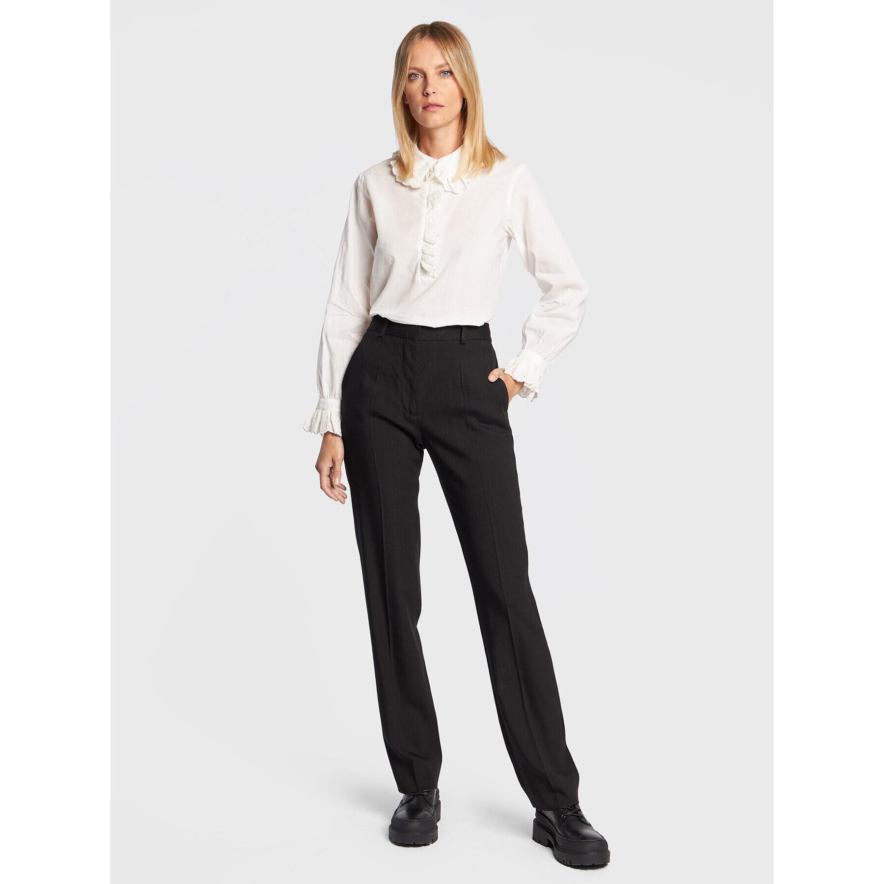 Karen by Simonsen Риза Evelyn 10104035 Бял Regular Fit - Pepit.bg
