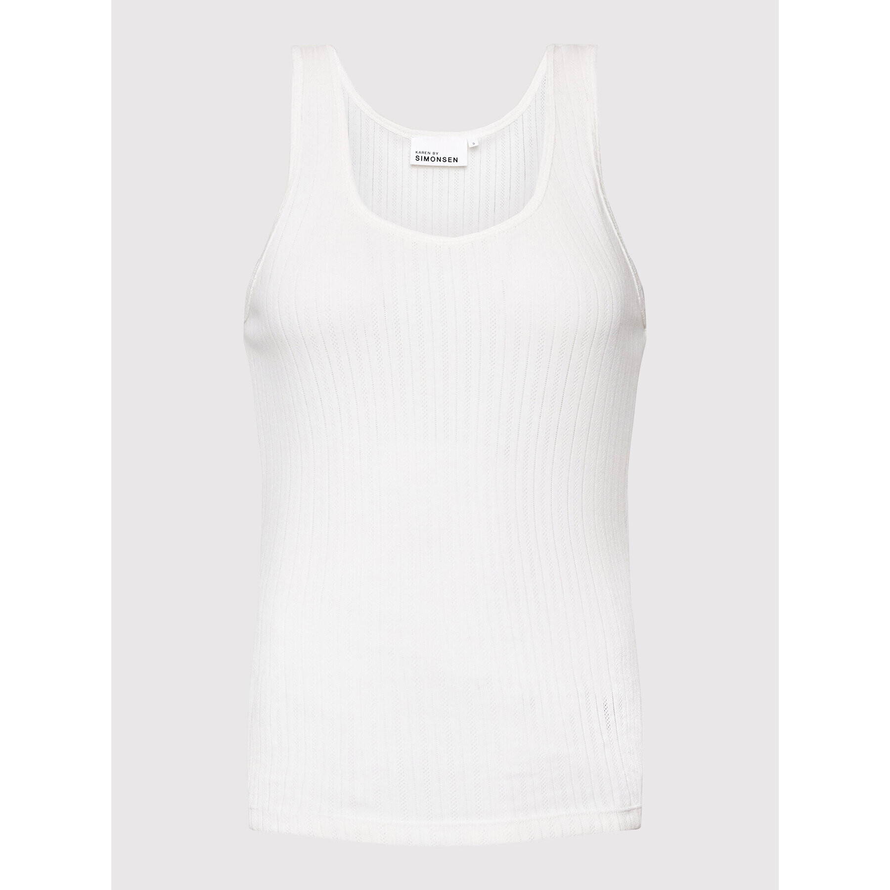 Karen by Simonsen топ Una 10103976 Бял Slim Fit - Pepit.bg