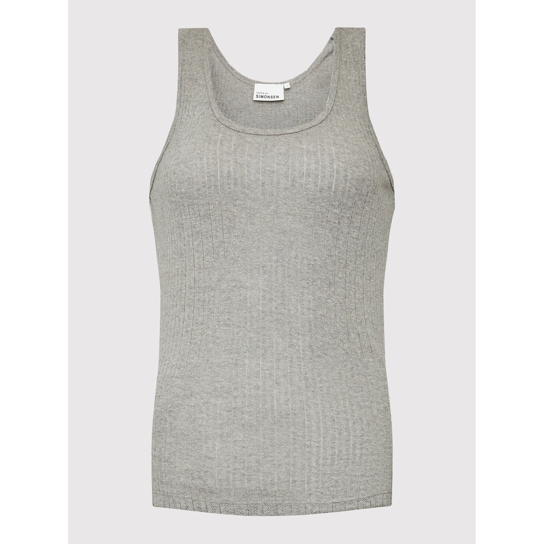 Karen by Simonsen топ Una 10103976 Сив Slim Fit - Pepit.bg
