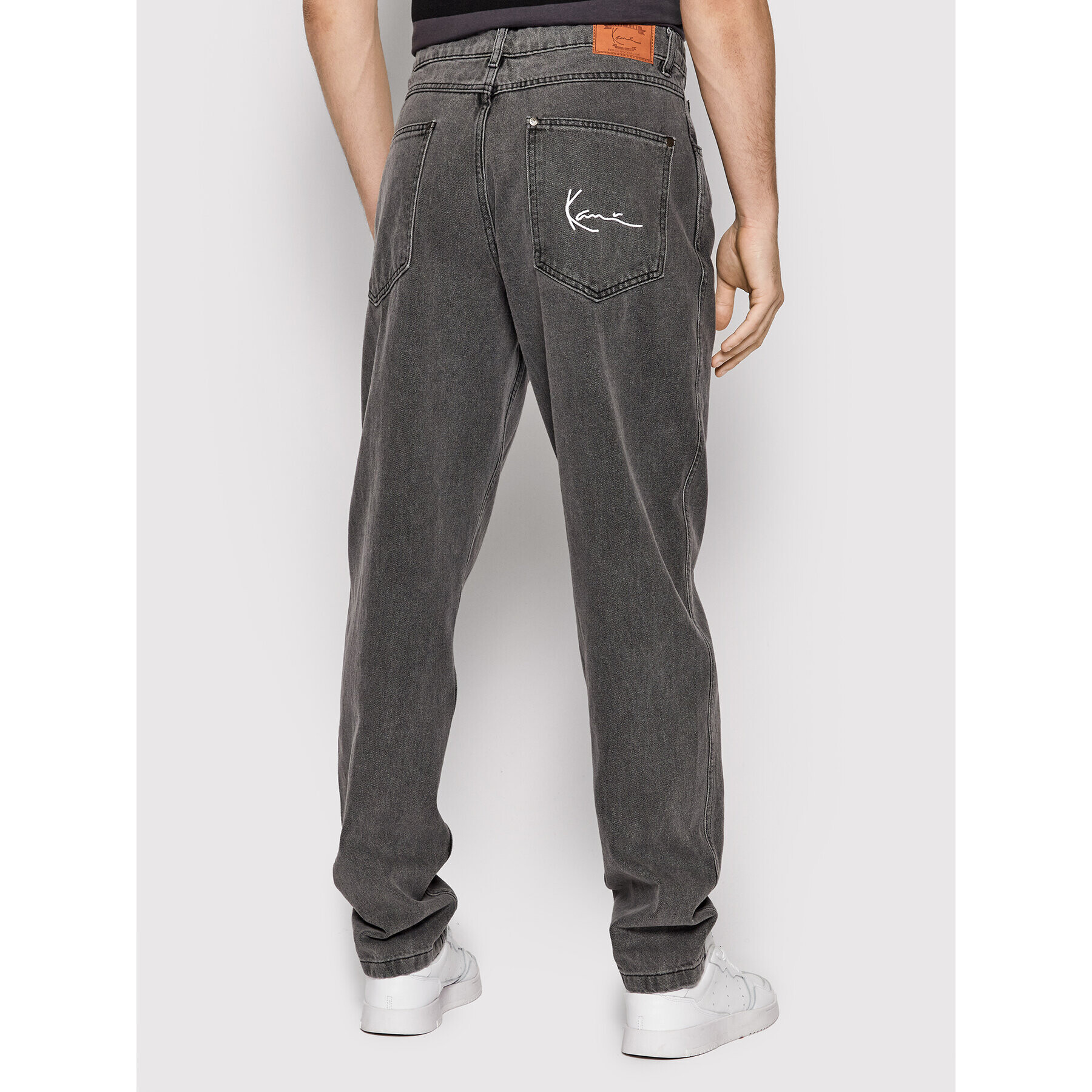 Karl Kani Дънки Small Signature 6000002 Сив Relaxed Fit - Pepit.bg
