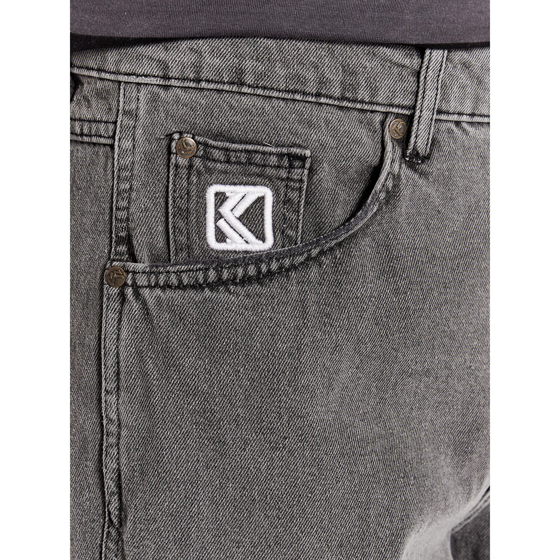 Karl Kani Дънки Small Signature 6000002 Сив Relaxed Fit - Pepit.bg