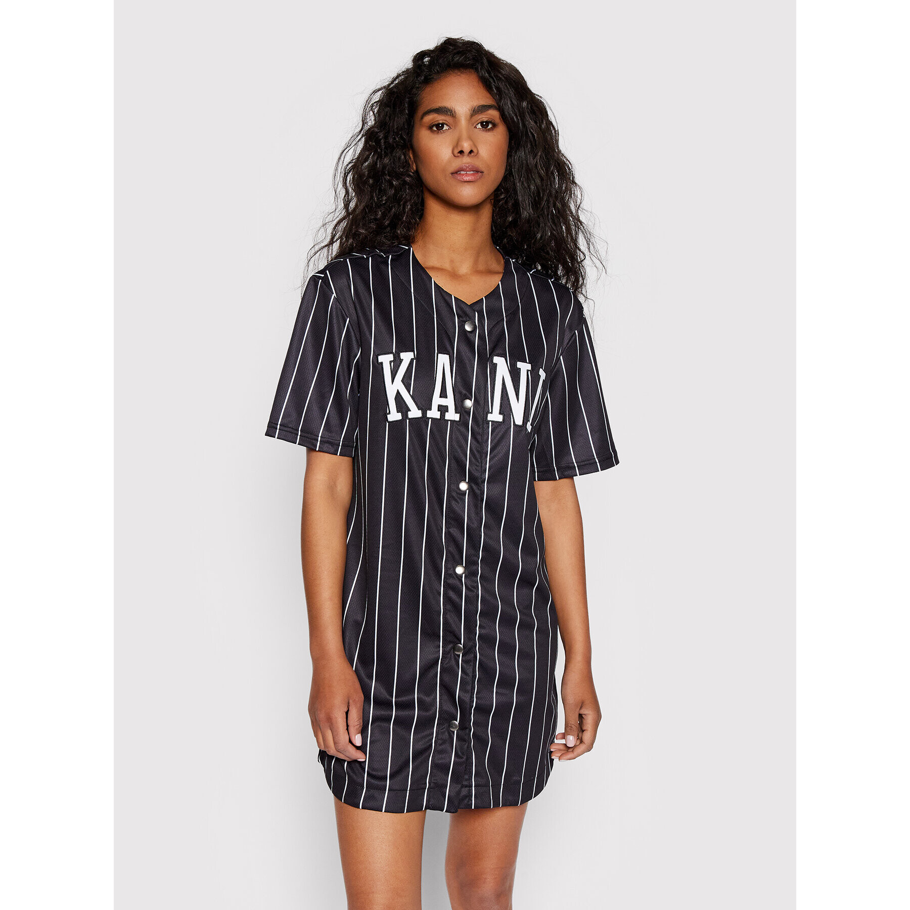 Karl Kani Ежедневна рокля College Pinstripe Baseball 6160577 Черен Regular Fit - Pepit.bg