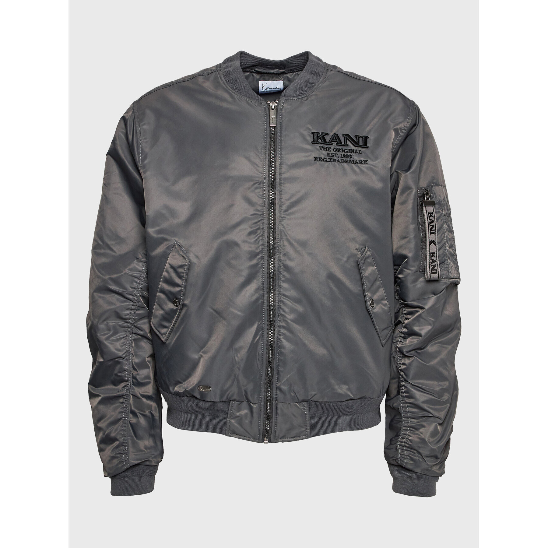 Karl Kani Яке бомбър Chest Retro 6071699 Сив Regular Fit - Pepit.bg