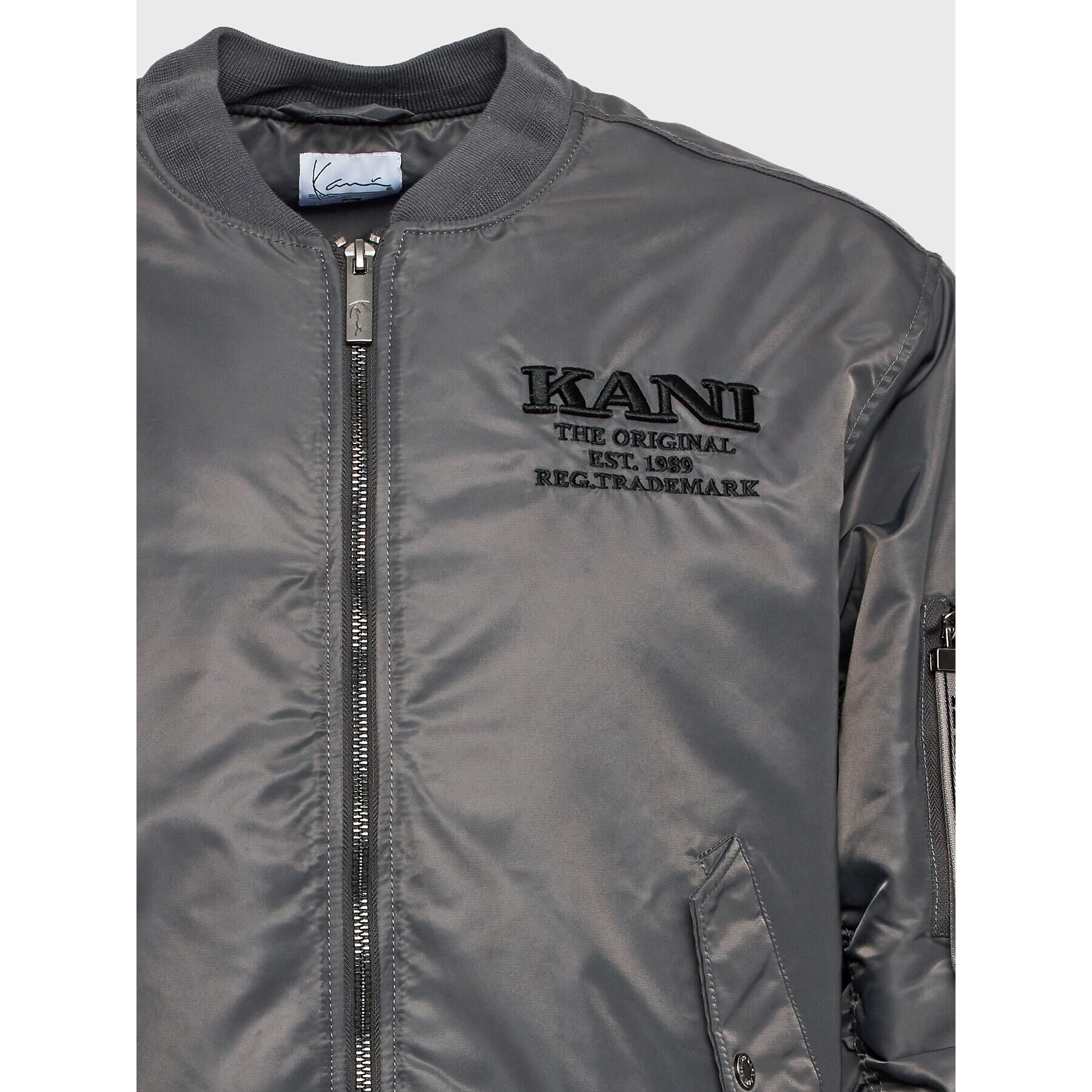 Karl Kani Яке бомбър Chest Retro 6071699 Сив Regular Fit - Pepit.bg