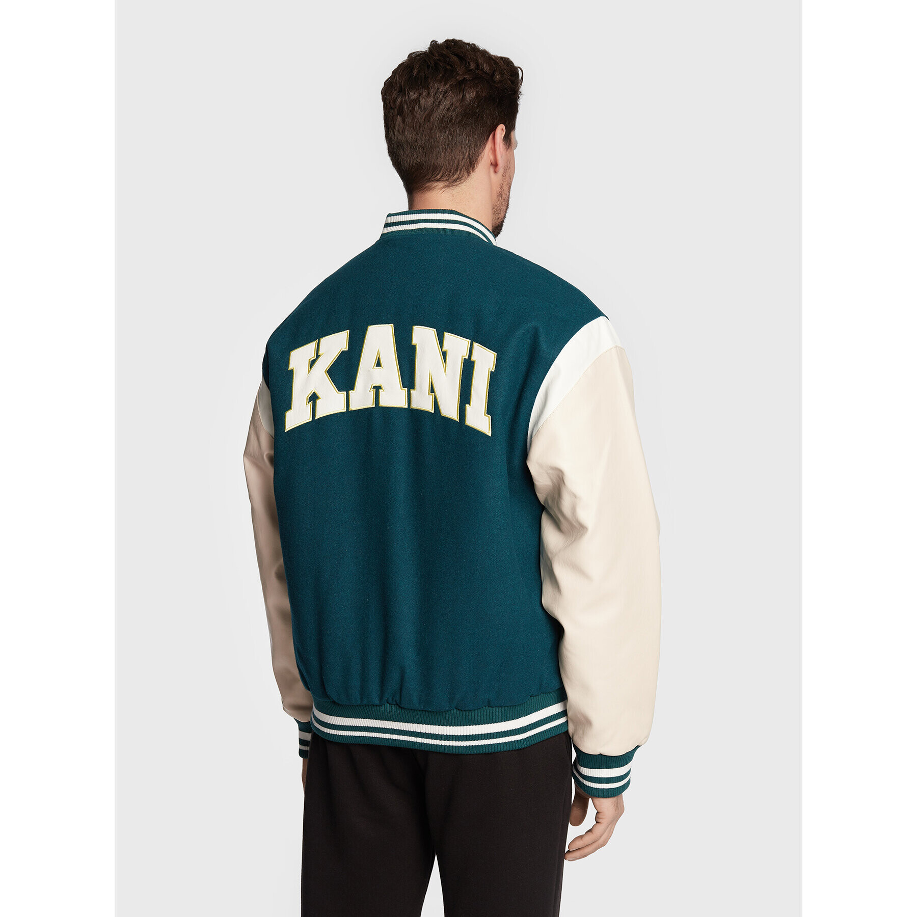 Karl Kani Яке бомбър Retro Emblem Collage 6085174 Зелен Regular Fit - Pepit.bg