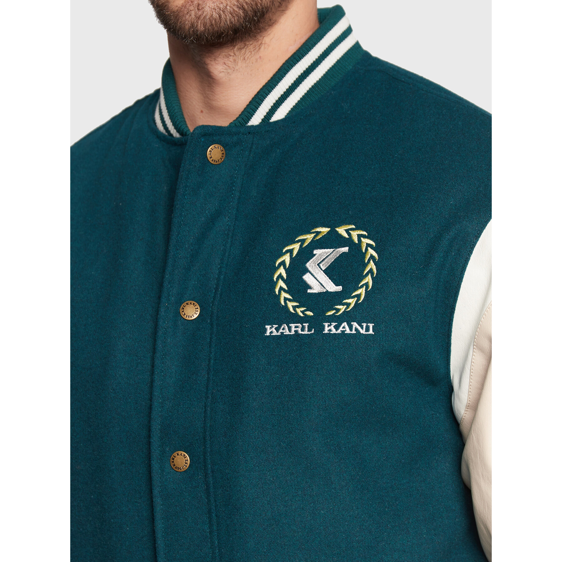 Karl Kani Яке бомбър Retro Emblem Collage 6085174 Зелен Regular Fit - Pepit.bg