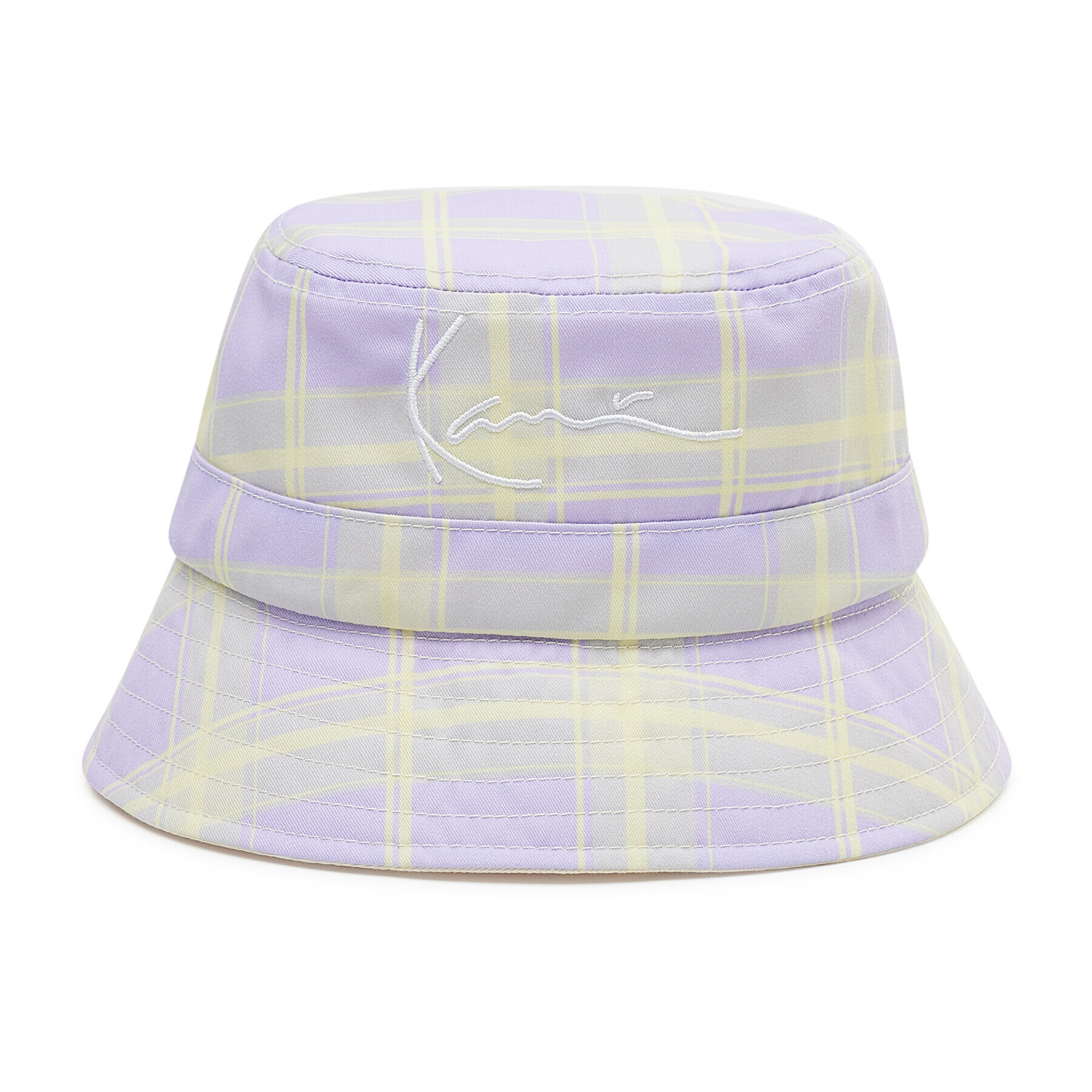 Karl Kani Капела Signature Reversible Check Bucket Hat 7015488 Виолетов - Pepit.bg