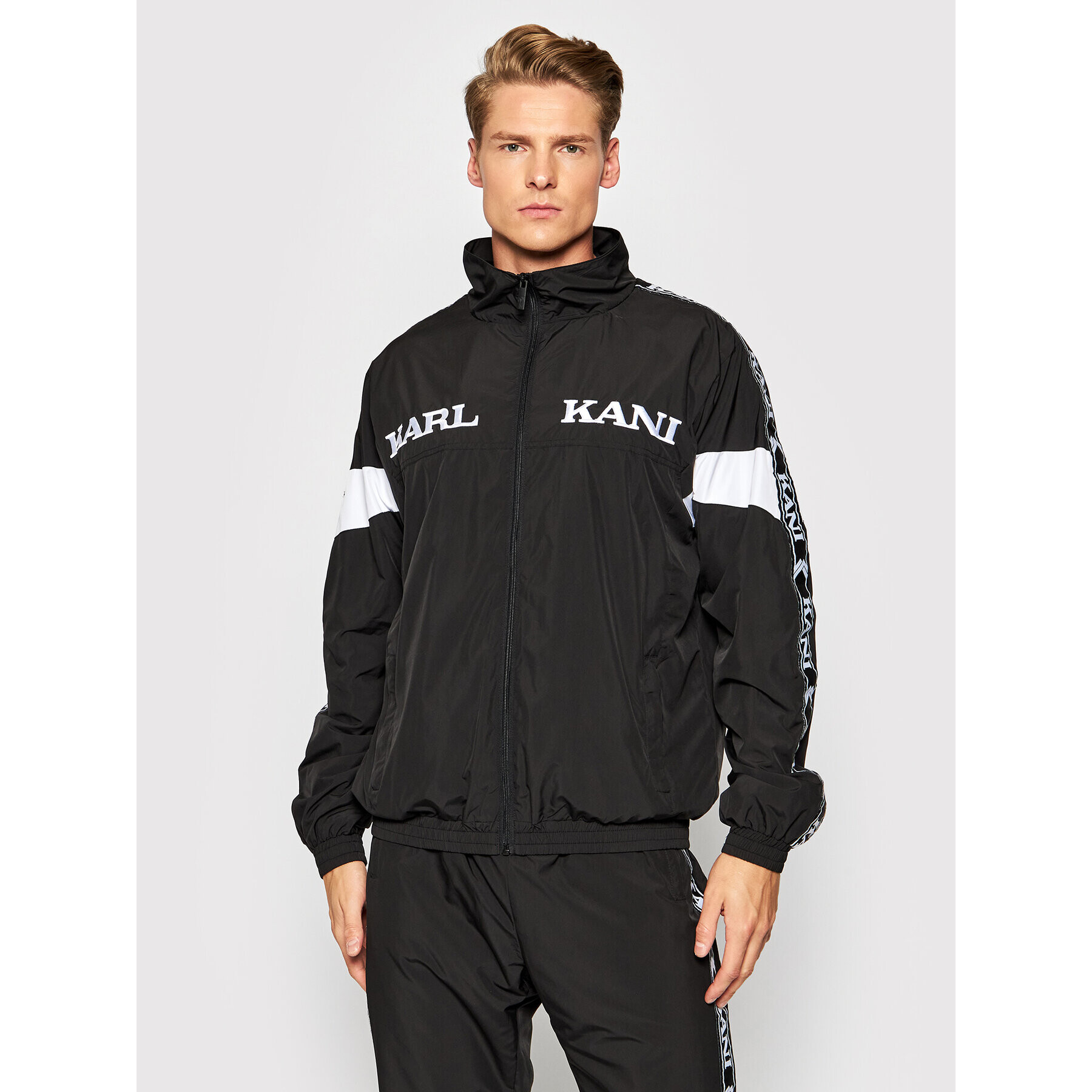 Karl Kani Преходно яке Retro Tape 6086924 Черен Regular Fit - Pepit.bg