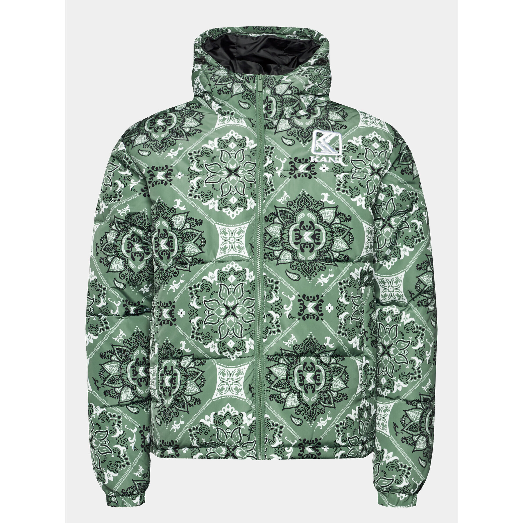 Karl Kani Пухено яке Og Paisley 6076012 Зелен Regular Fit - Pepit.bg