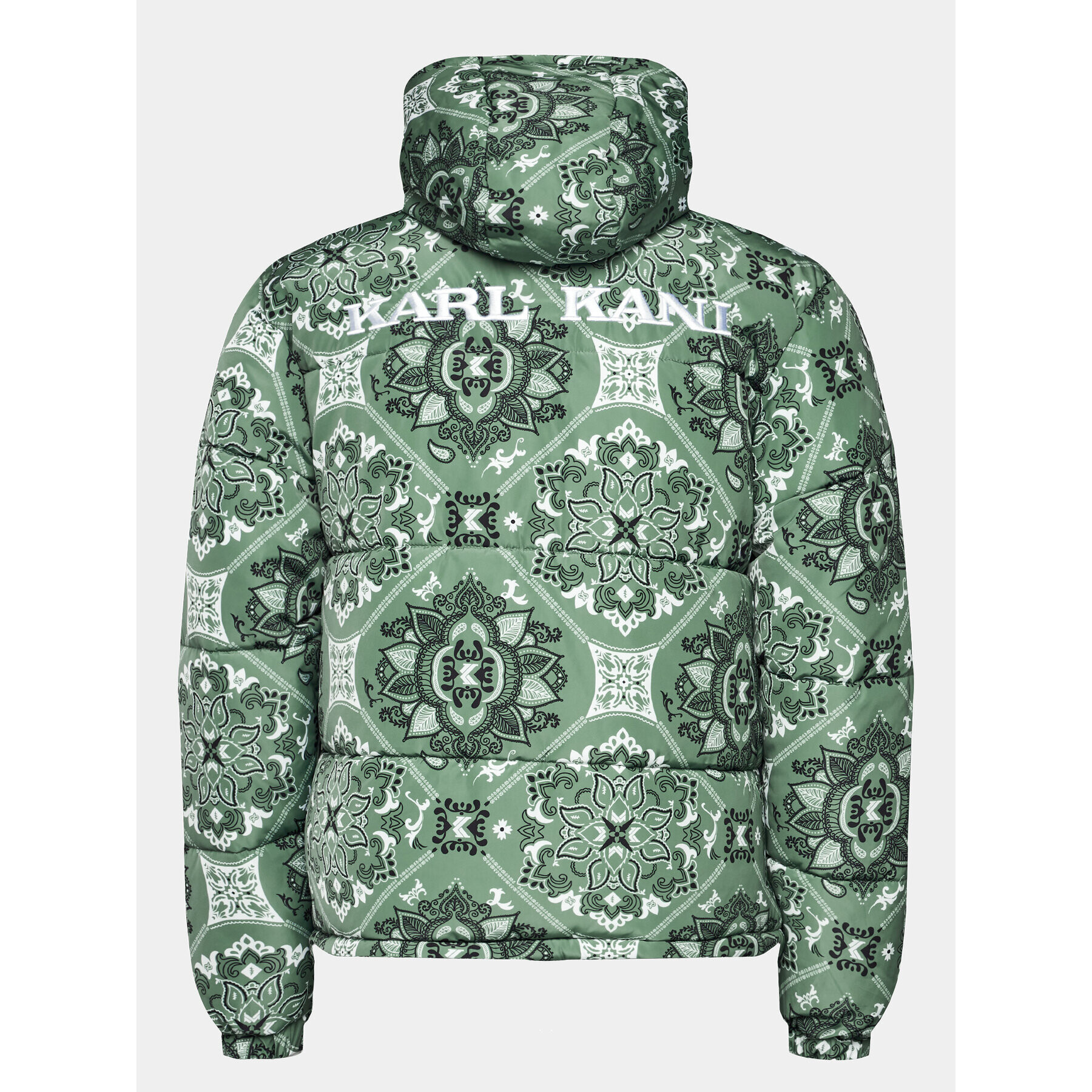 Karl Kani Пухено яке Og Paisley 6076012 Зелен Regular Fit - Pepit.bg