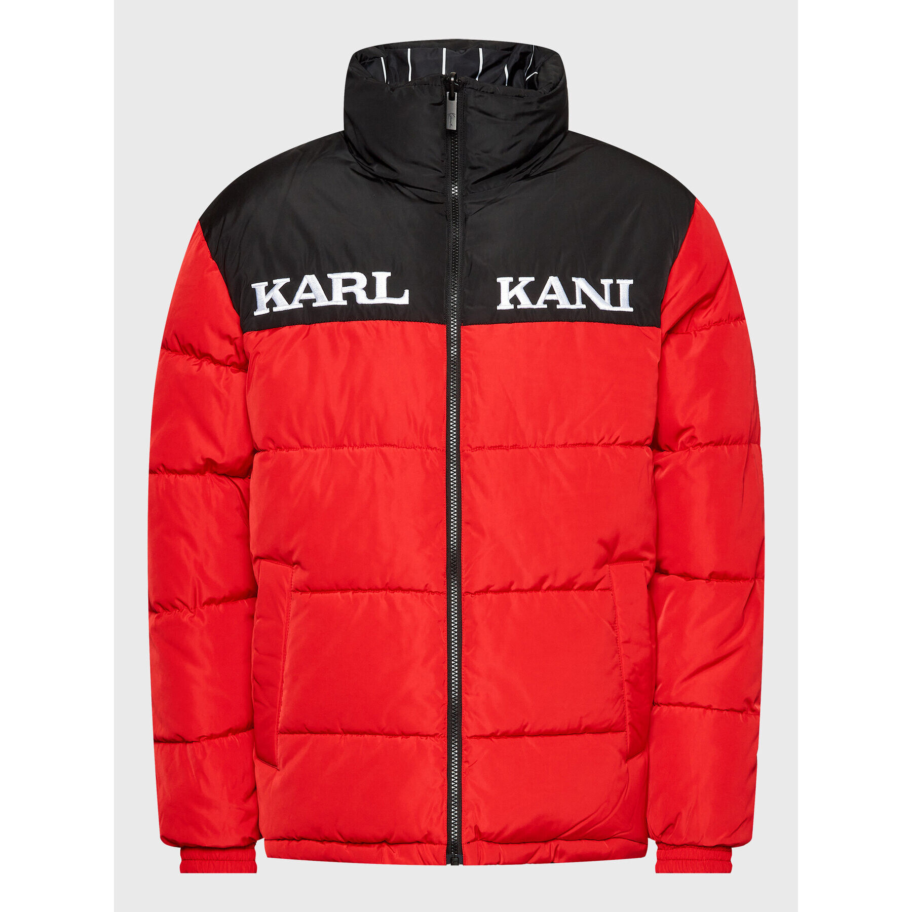 Karl Kani Пухено яке Retro Block 6076823 Червен Regular Fit - Pepit.bg