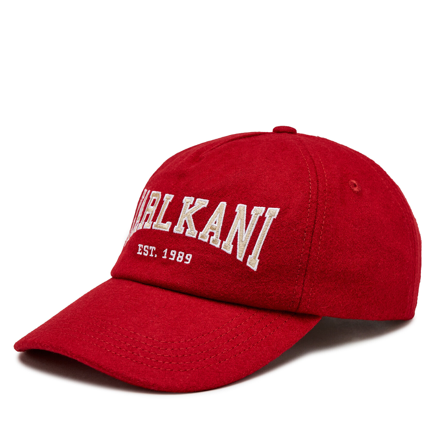 Karl Kani Шапка с козирка KK College Signature Wool Blend Cap KA-233-001-1 Червен - Pepit.bg