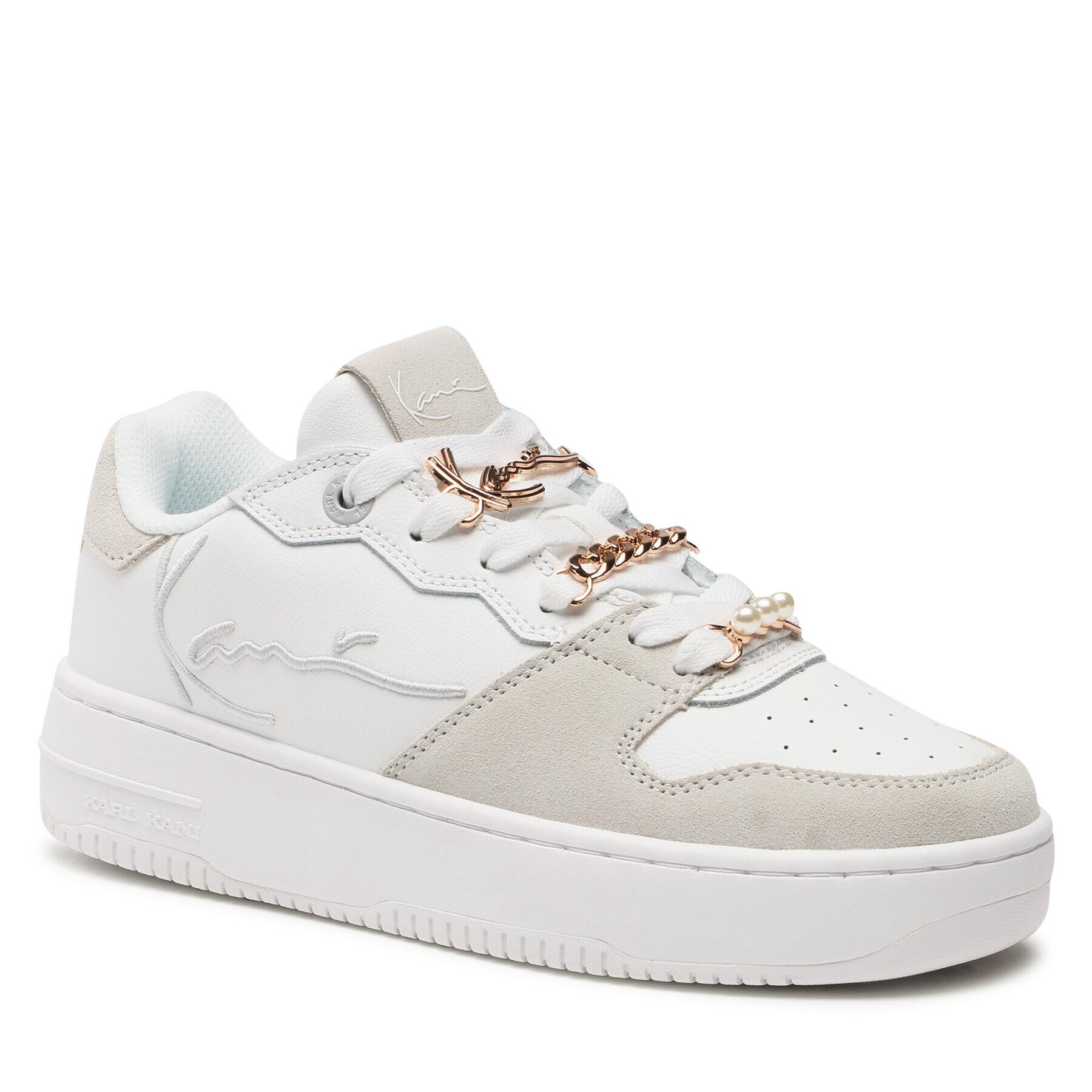 Karl Kani Сникърси 89 UP LOGO PRM KKFWW000147 Бял - Pepit.bg
