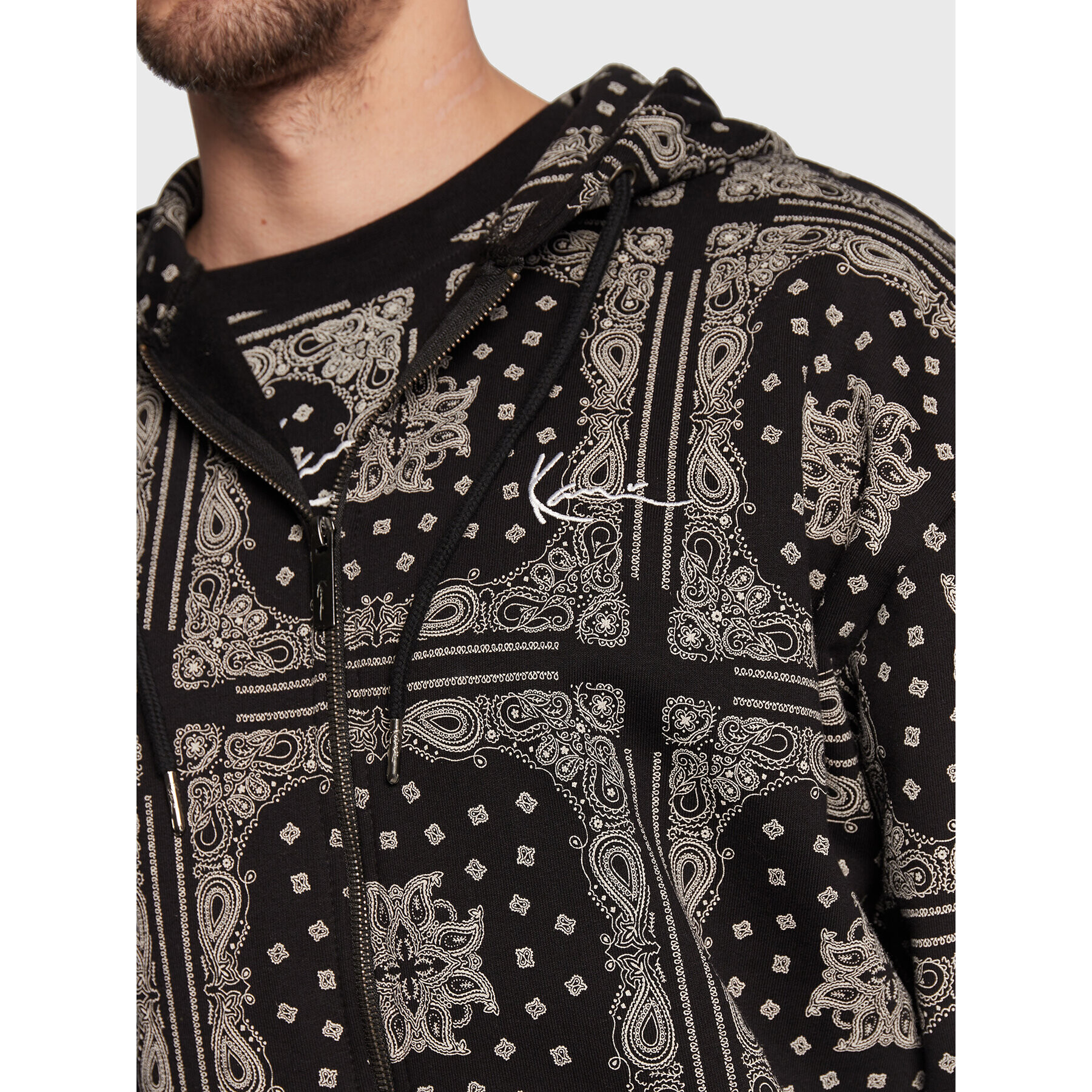 Karl Kani Суитшърт Chest Signature Paisley 6028221 Черен Relaxed Fit - Pepit.bg