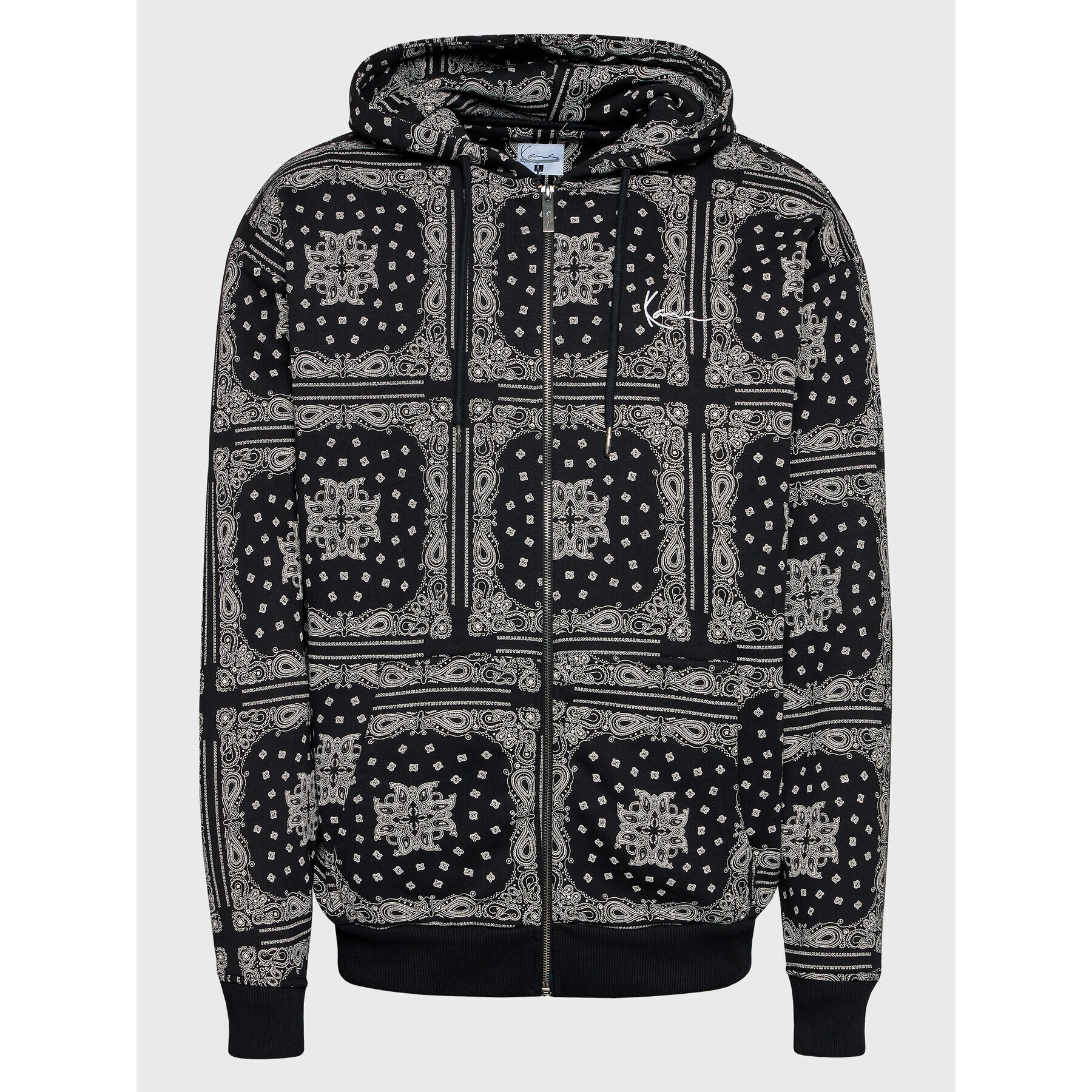 Karl Kani Суитшърт Chest Signature Paisley 6028221 Черен Relaxed Fit - Pepit.bg