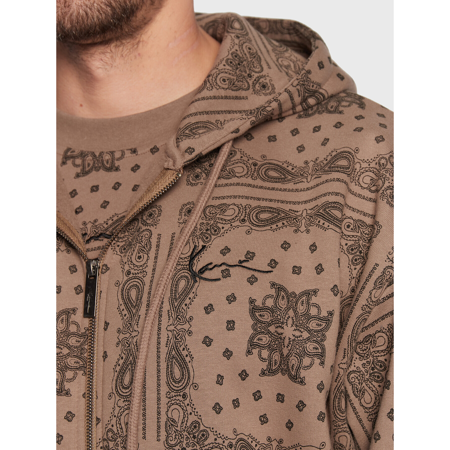 Karl Kani Суитшърт Chest Signature Patchwork Paisley 6022758 Кафяв Relaxed Fit - Pepit.bg