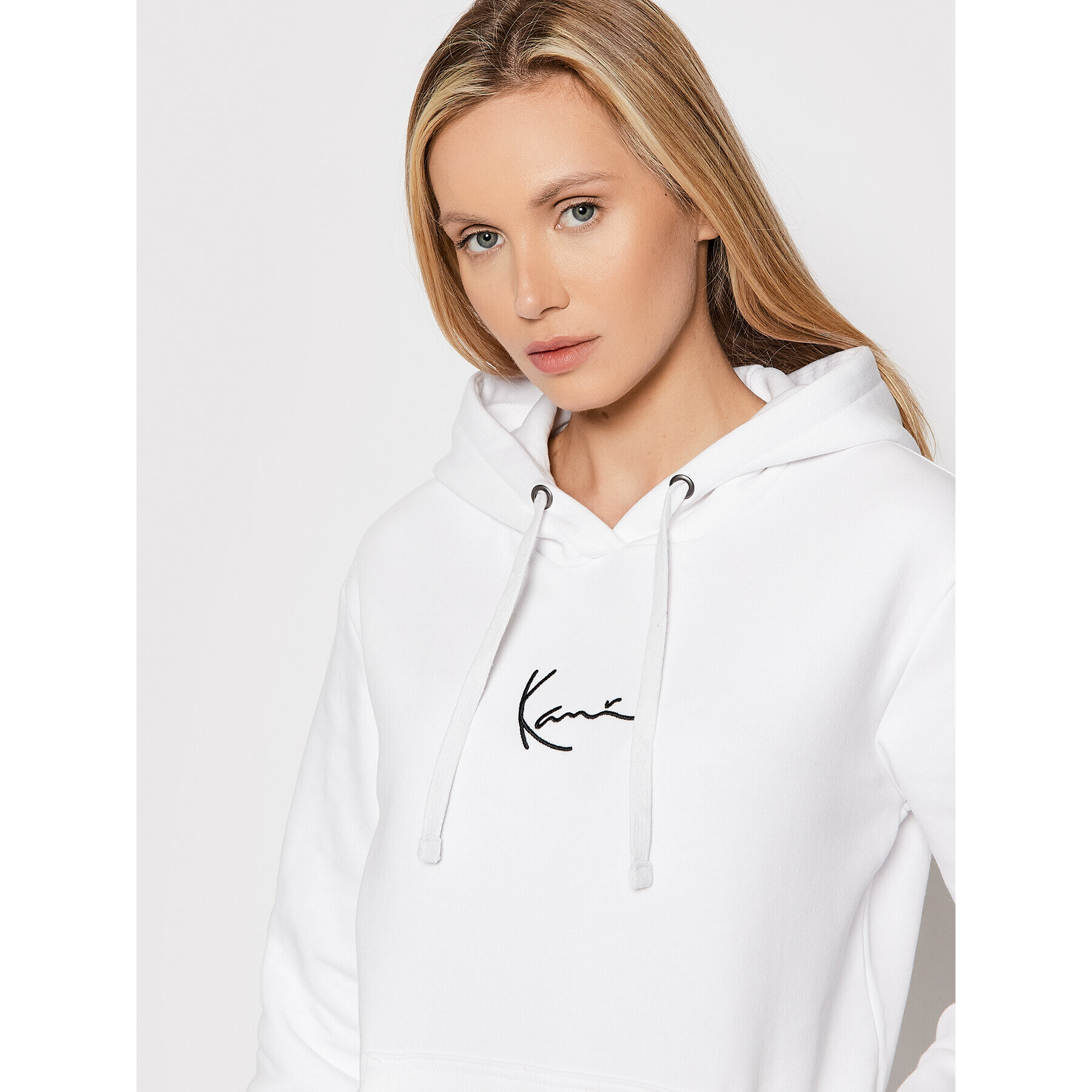 Karl Kani Суитшърт Small Signature 6128365 Бял Regular Fit - Pepit.bg