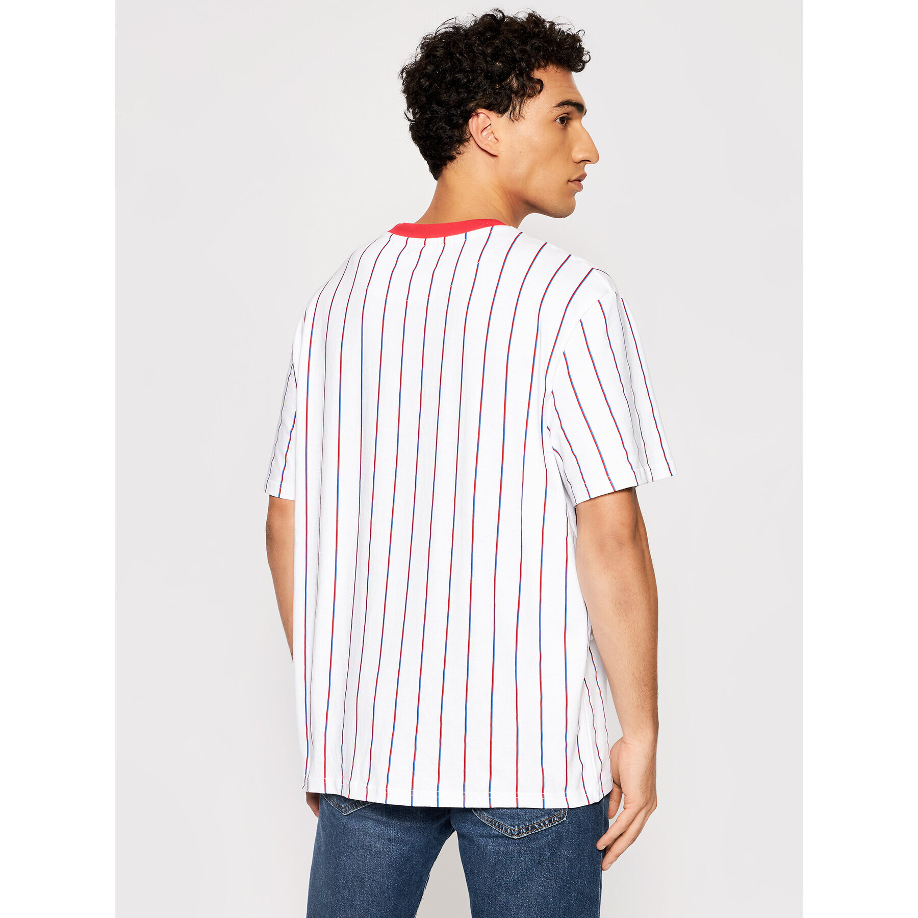 Karl Kani Тишърт Originals Pinstripe 6030933 Бял Regular Fit - Pepit.bg