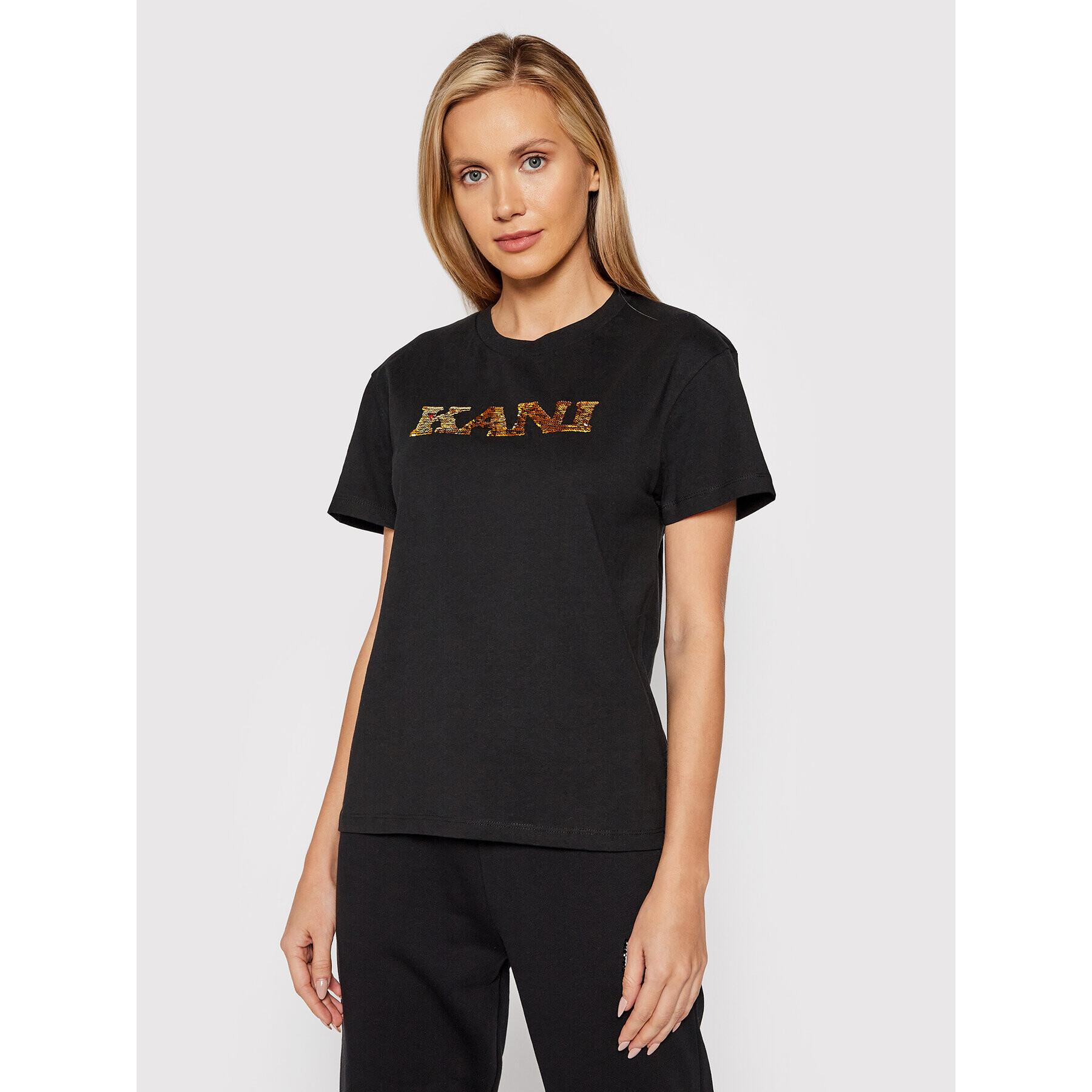 Karl Kani Тишърт Retro Sequins 6137079 Черен Regular Fit - Pepit.bg
