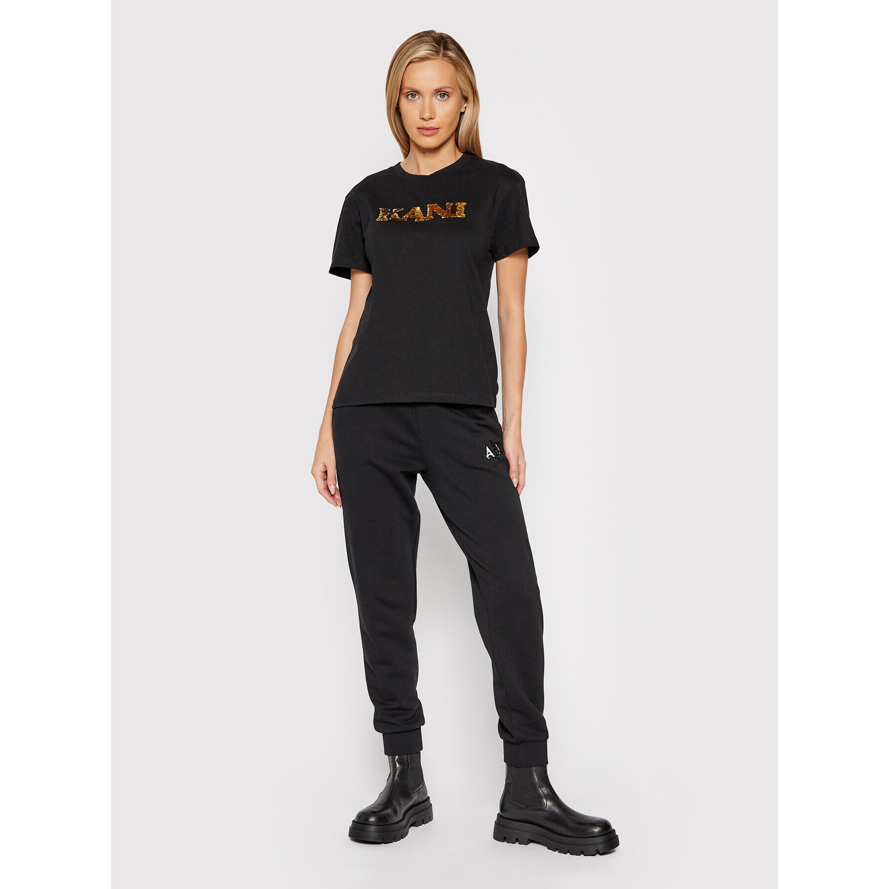 Karl Kani Тишърт Retro Sequins 6137079 Черен Regular Fit - Pepit.bg