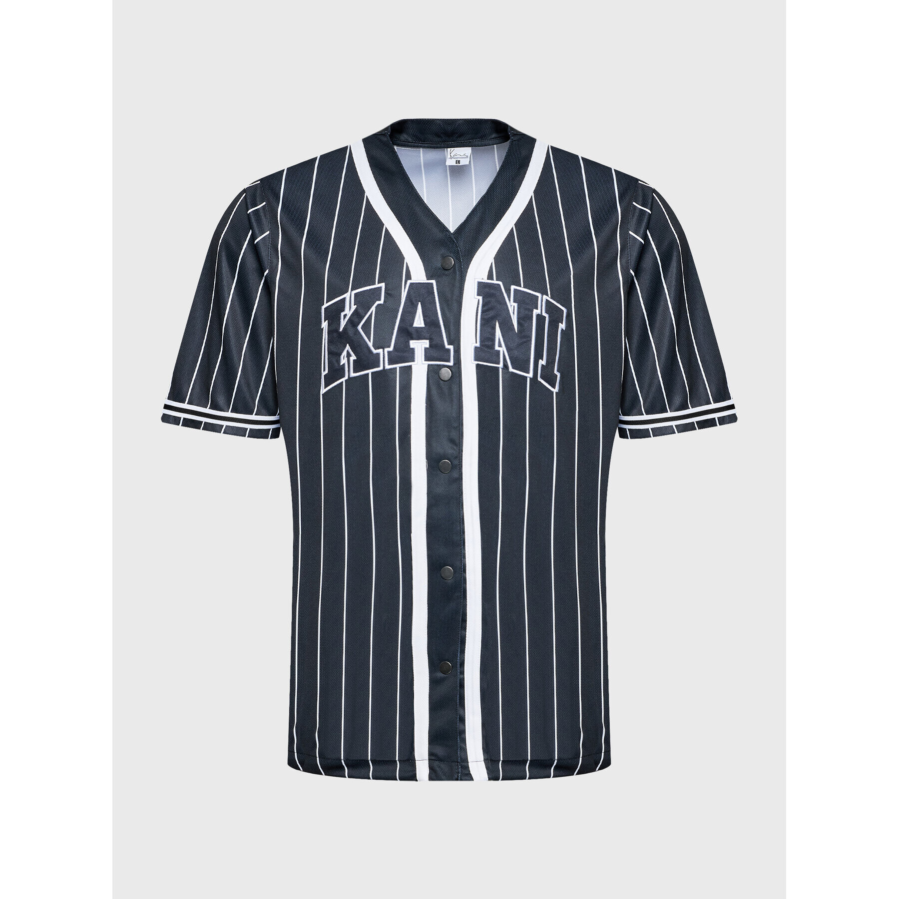 Karl Kani Тишърт Serif Pinstripe Baseball 6033360 Черен Relaxed Fit - Pepit.bg