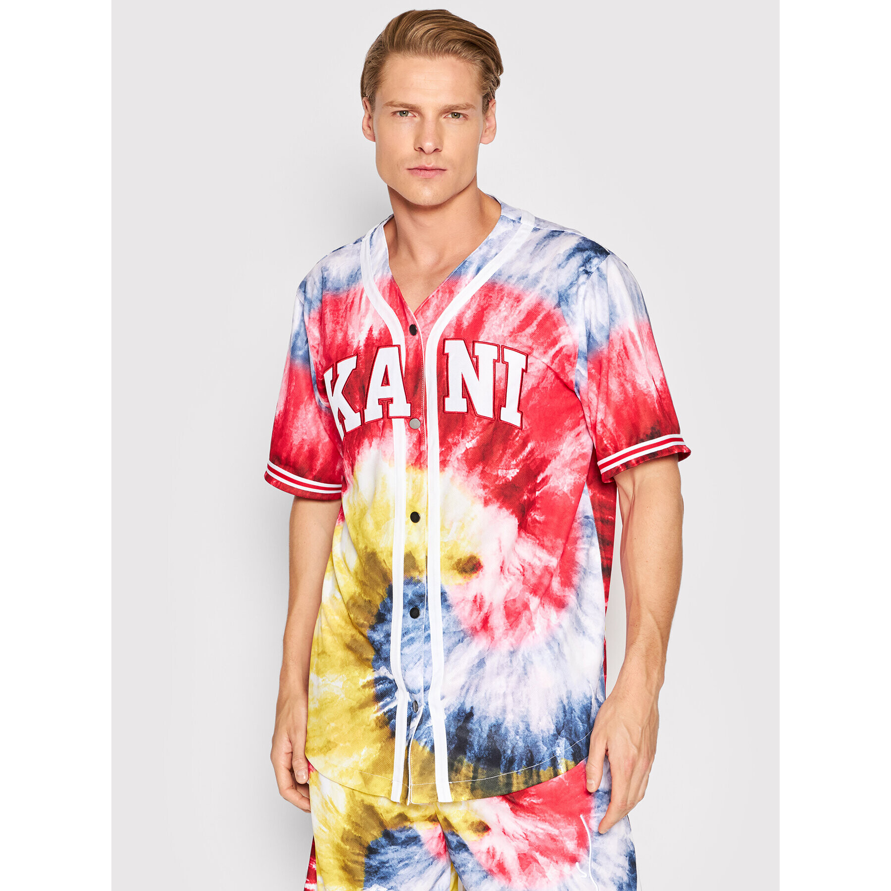 Karl Kani Тишърт Serif Tie Dye Baseball 6033309 Цветен Regular Fit - Pepit.bg