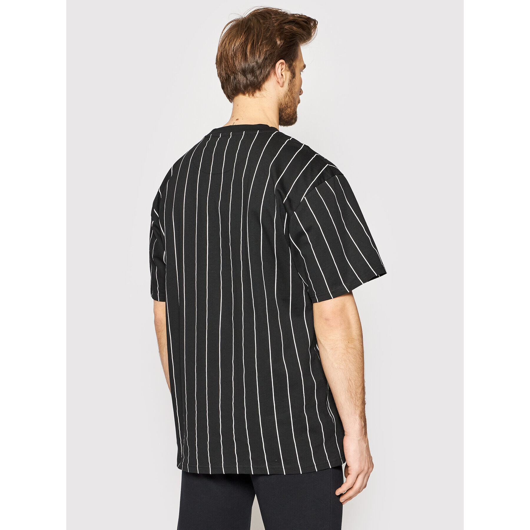 Karl Kani Тишърт Signature Pinstripe 6030153 Черен Regular Fit - Pepit.bg