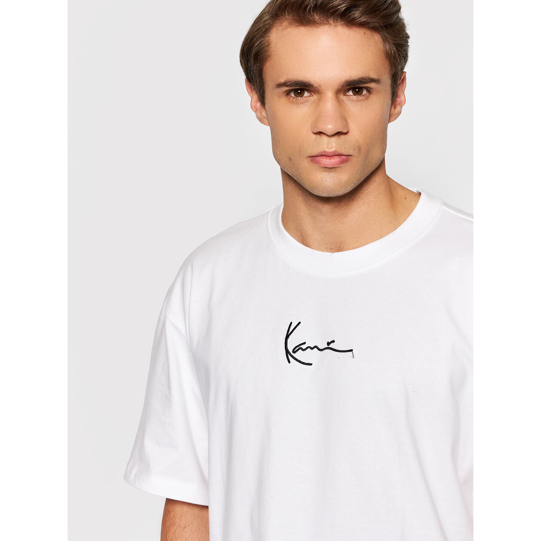 Karl Kani Тишърт Small Signature 6060585 Бял Regular Fit - Pepit.bg